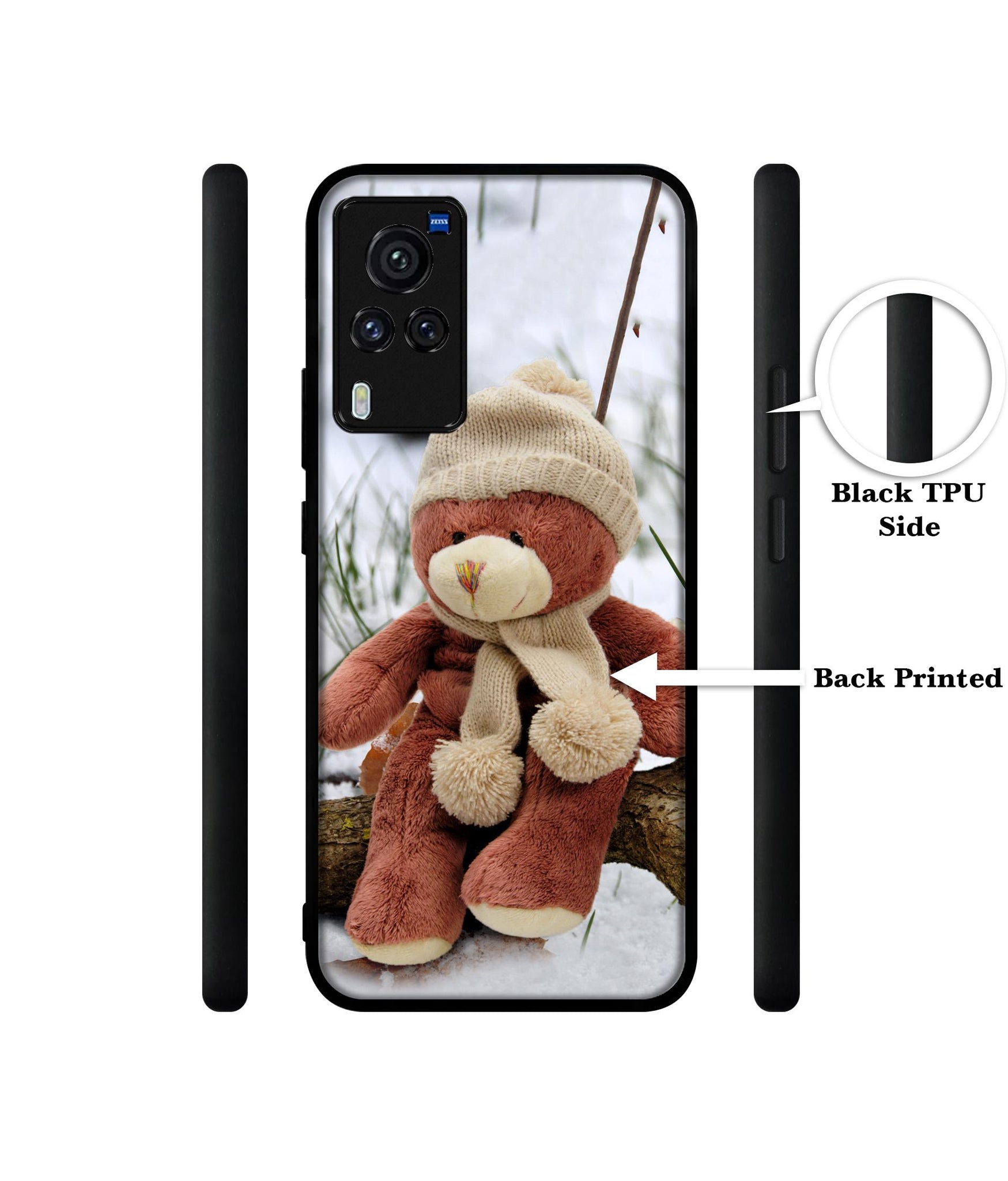 Woolen Bear Designer 2D Printed Back Case Cover for Vivo X60 Pro 5G