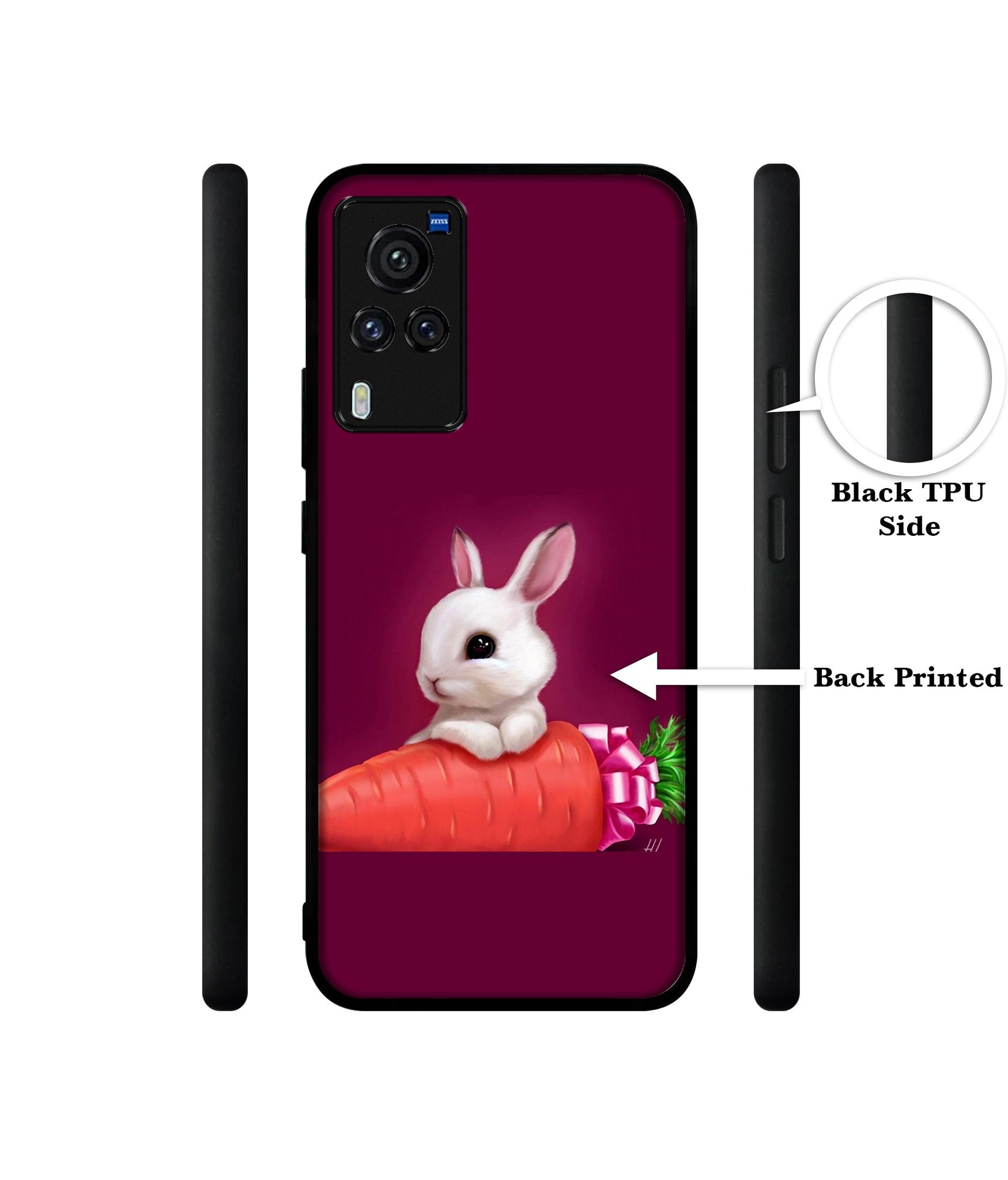 Bunny With Carrot Designer 2D Printed Back Case Cover for Vivo X60 Pro 5G