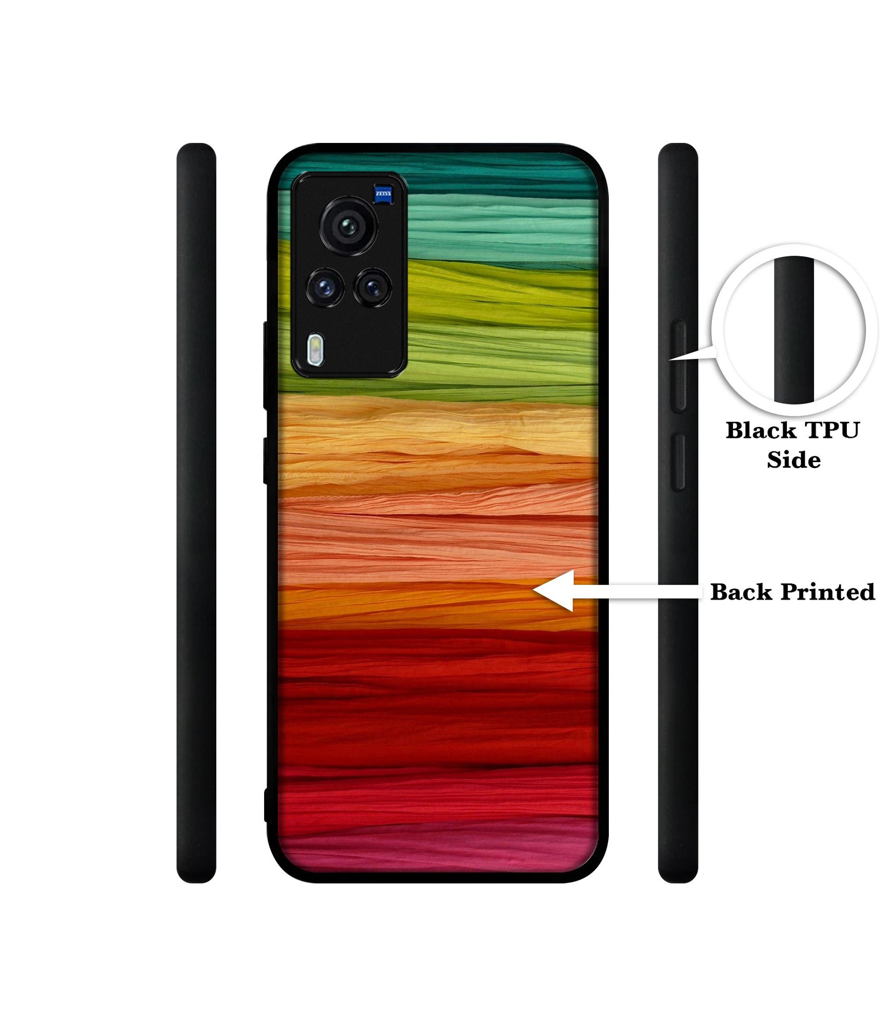 Colorful Thread Designer 2D Printed Back Case Cover for Vivo X60 Pro 5G