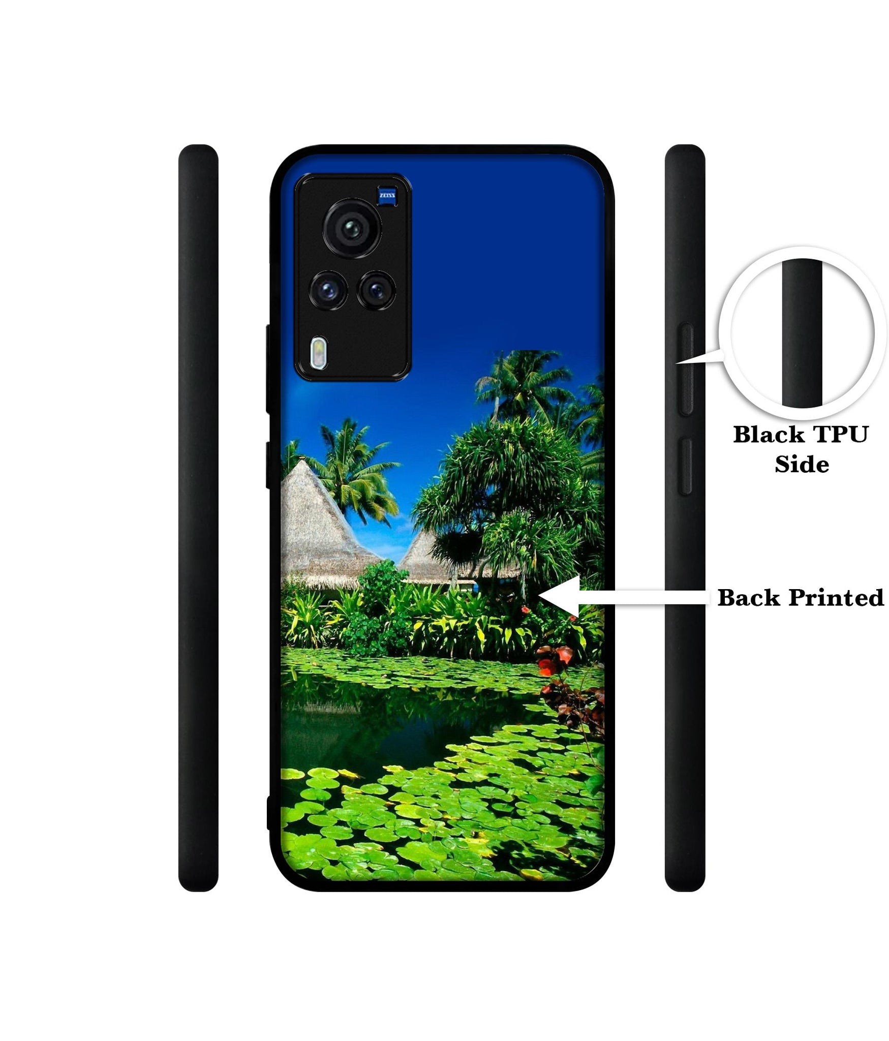 Tropics Water Designer 2D Printed Back Case Cover for Vivo X60 Pro 5G