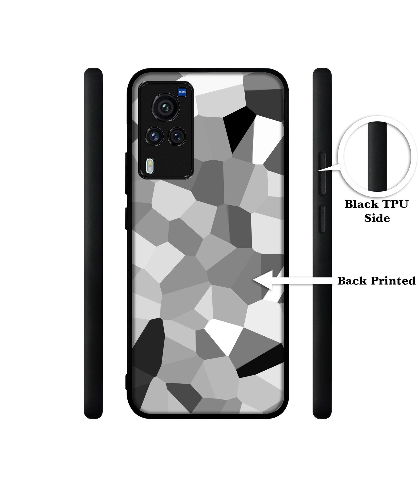 Black & White Mathematical Shape Designer 2D Printed Back Case Cover for Vivo X60 Pro 5G