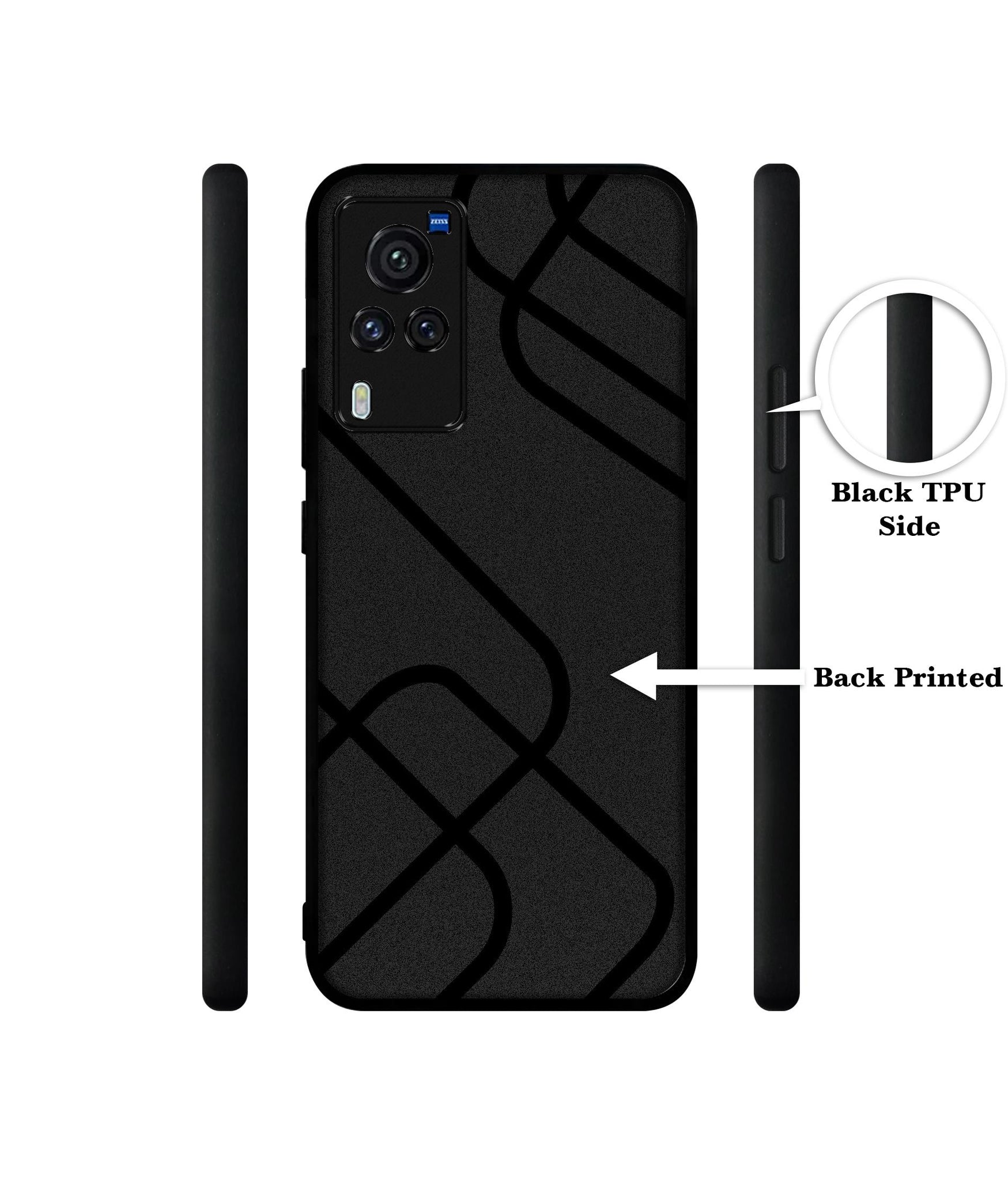 Zig-Zag Black Line Designer 2D Printed Back Case Cover for Vivo X60 Pro 5G