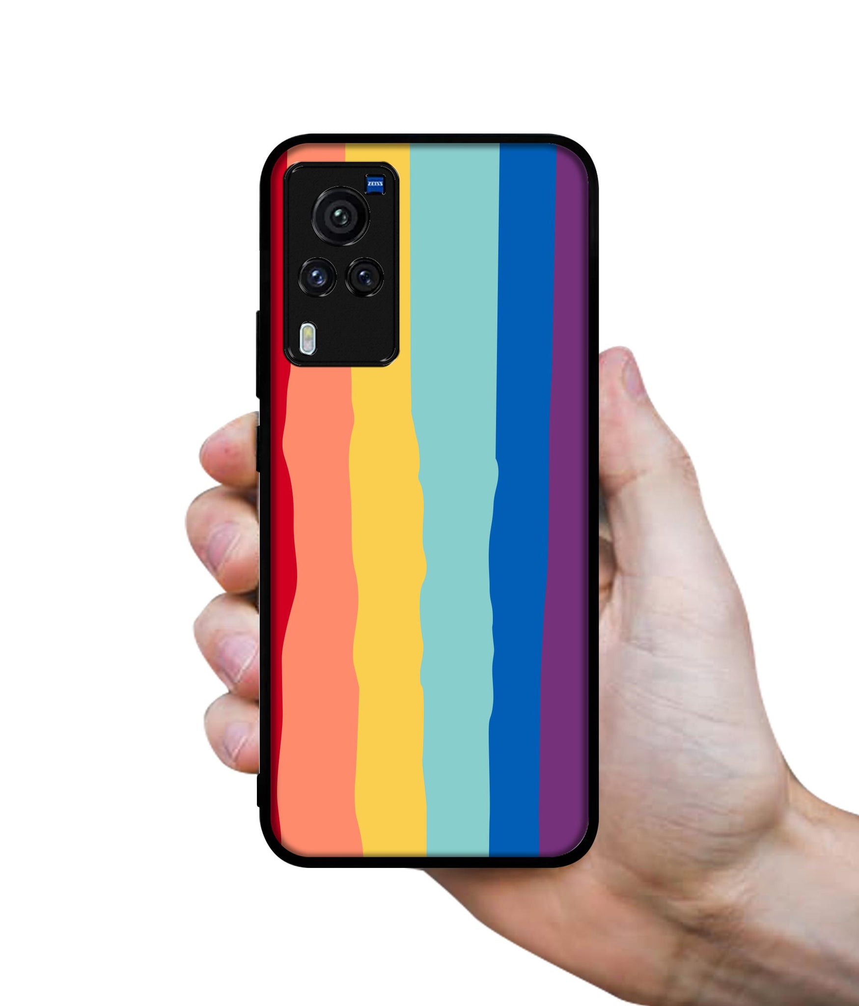 Rainbow Designer 2D Printed Back Case Cover for Vivo X60 Pro 5G