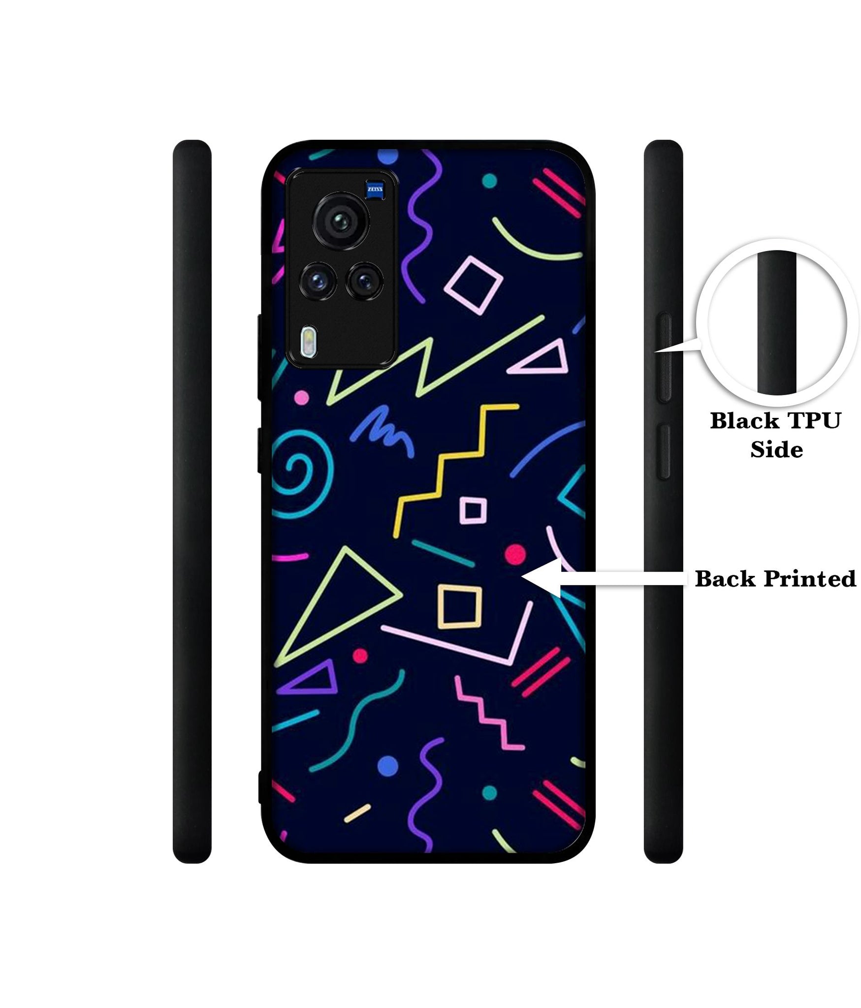 Retro Abstract Designer 2D Printed Back Case Cover for Vivo X60 Pro 5G