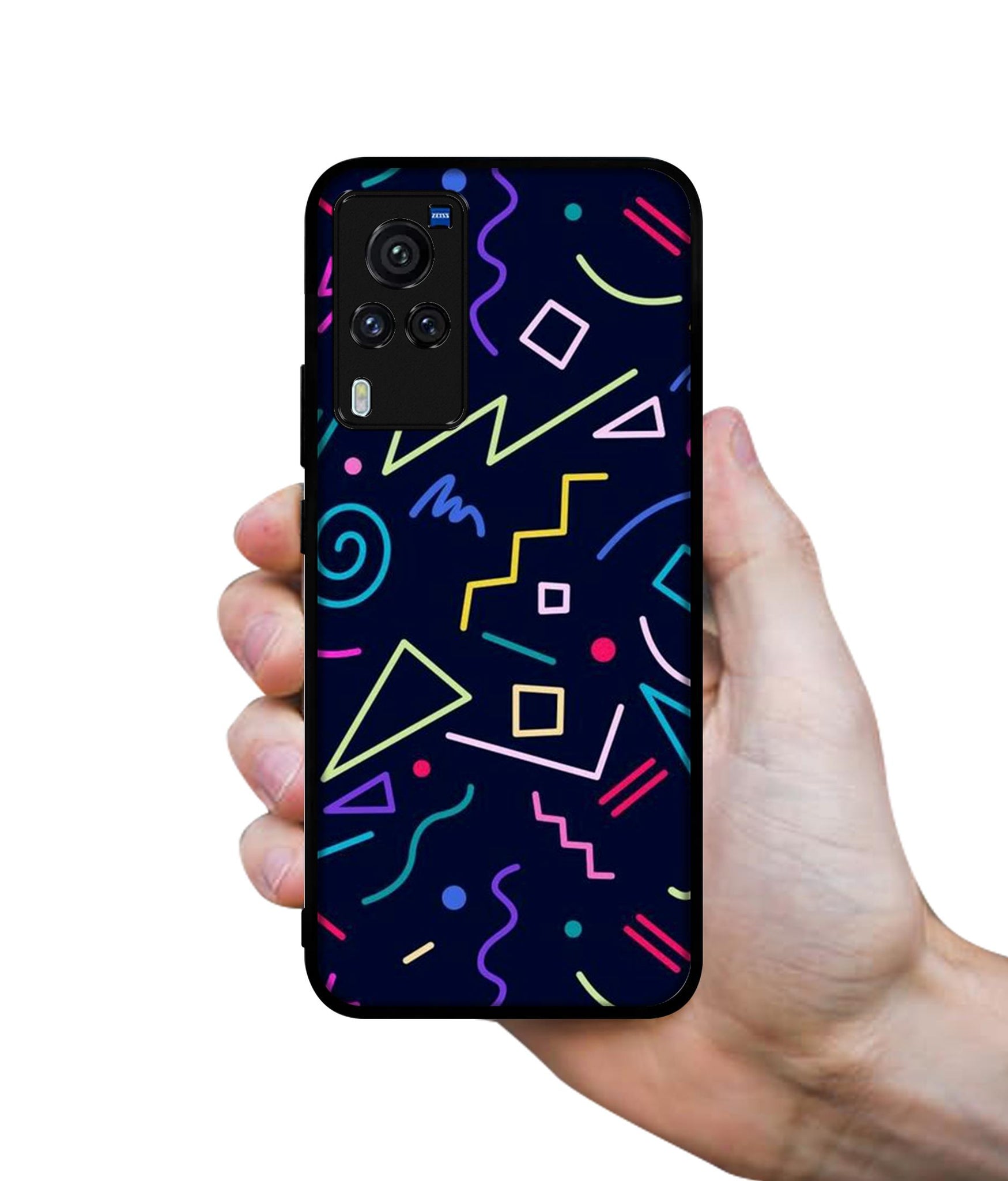 Retro Abstract Designer 2D Printed Back Case Cover for Vivo X60 Pro 5G