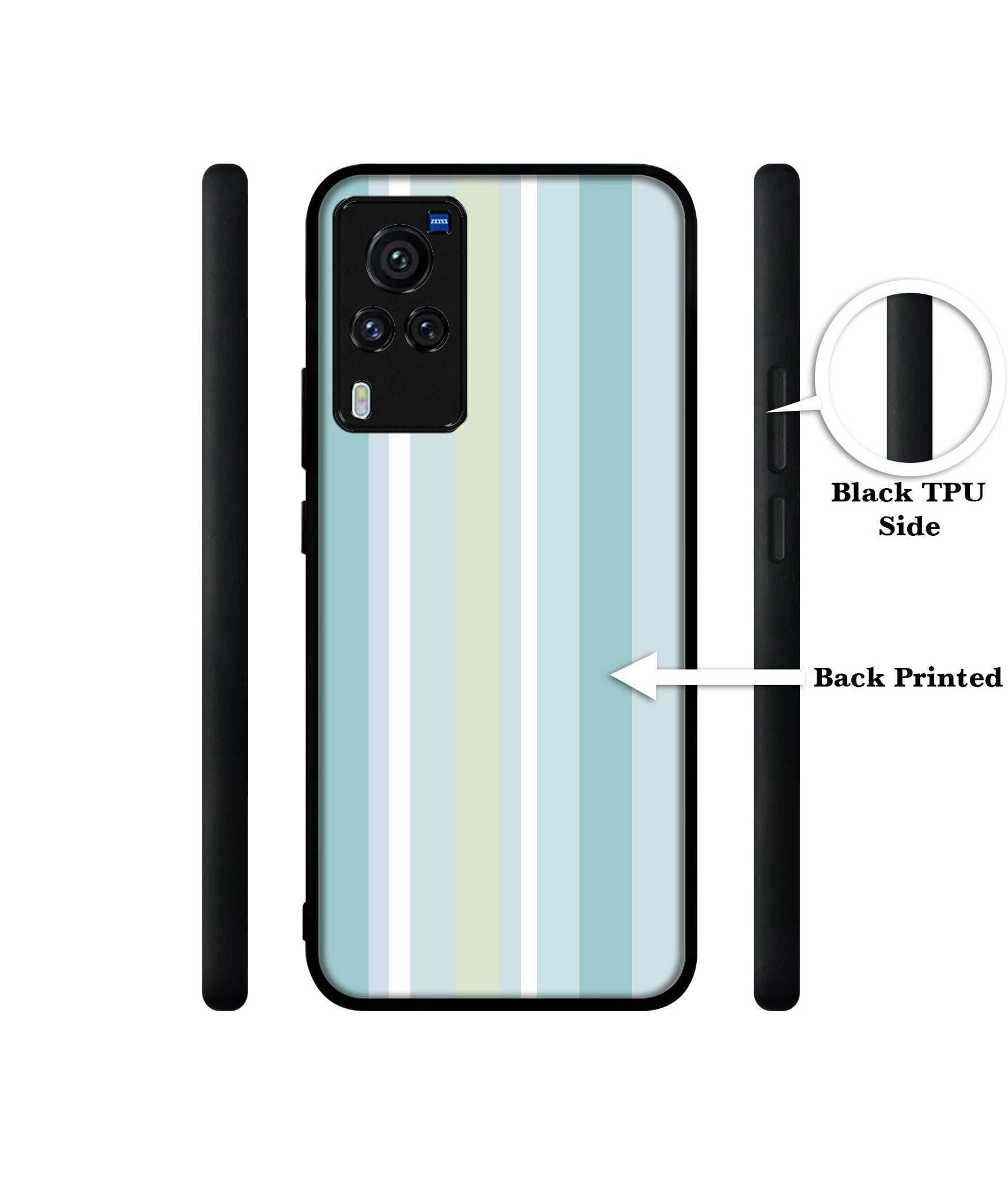 Light Green Stripes Designer 2D Printed Back Case Cover for Vivo X60 Pro 5G