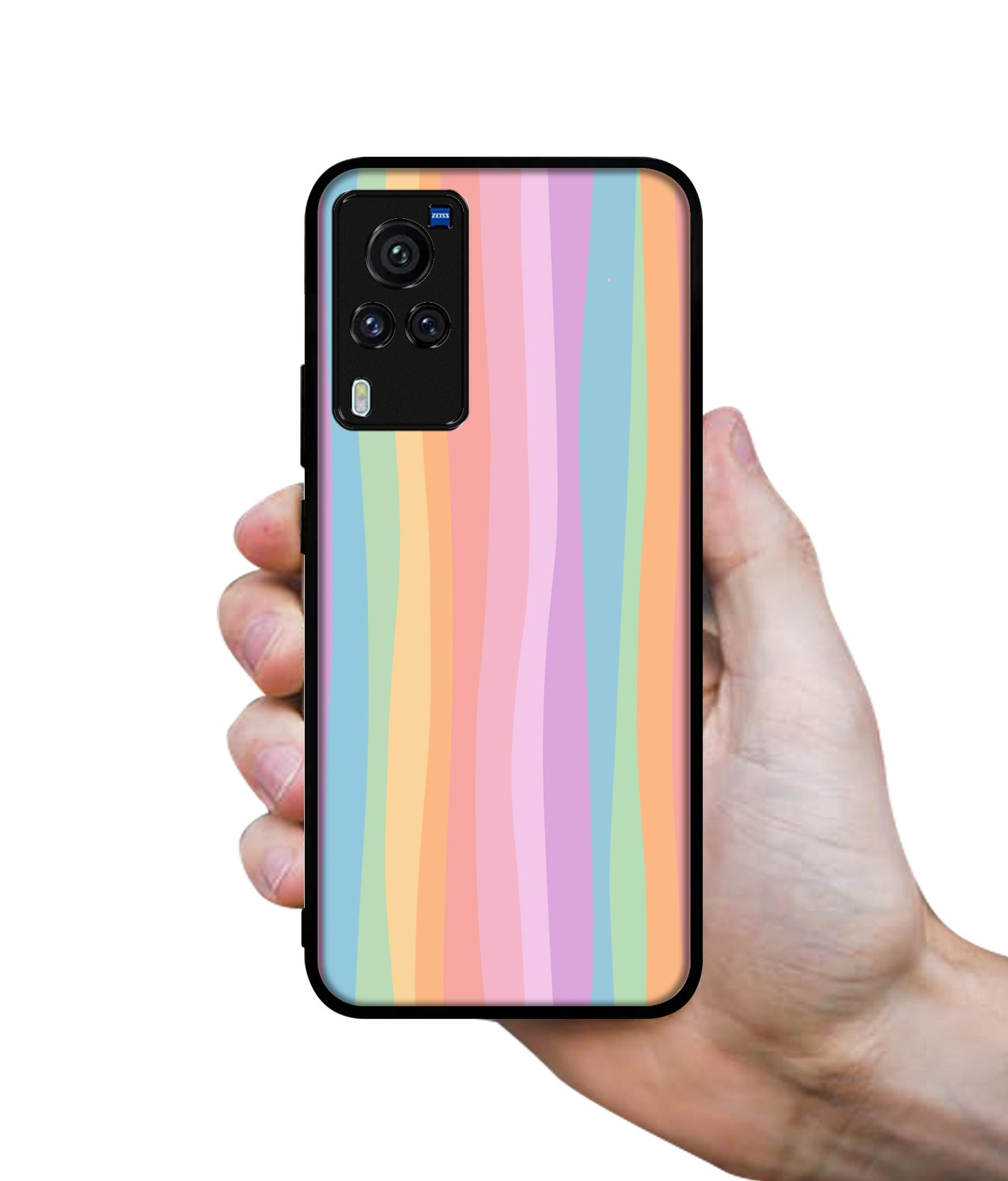 Cool Rainbow Designer 2D Printed Back Case Cover for Vivo X60 Pro 5G