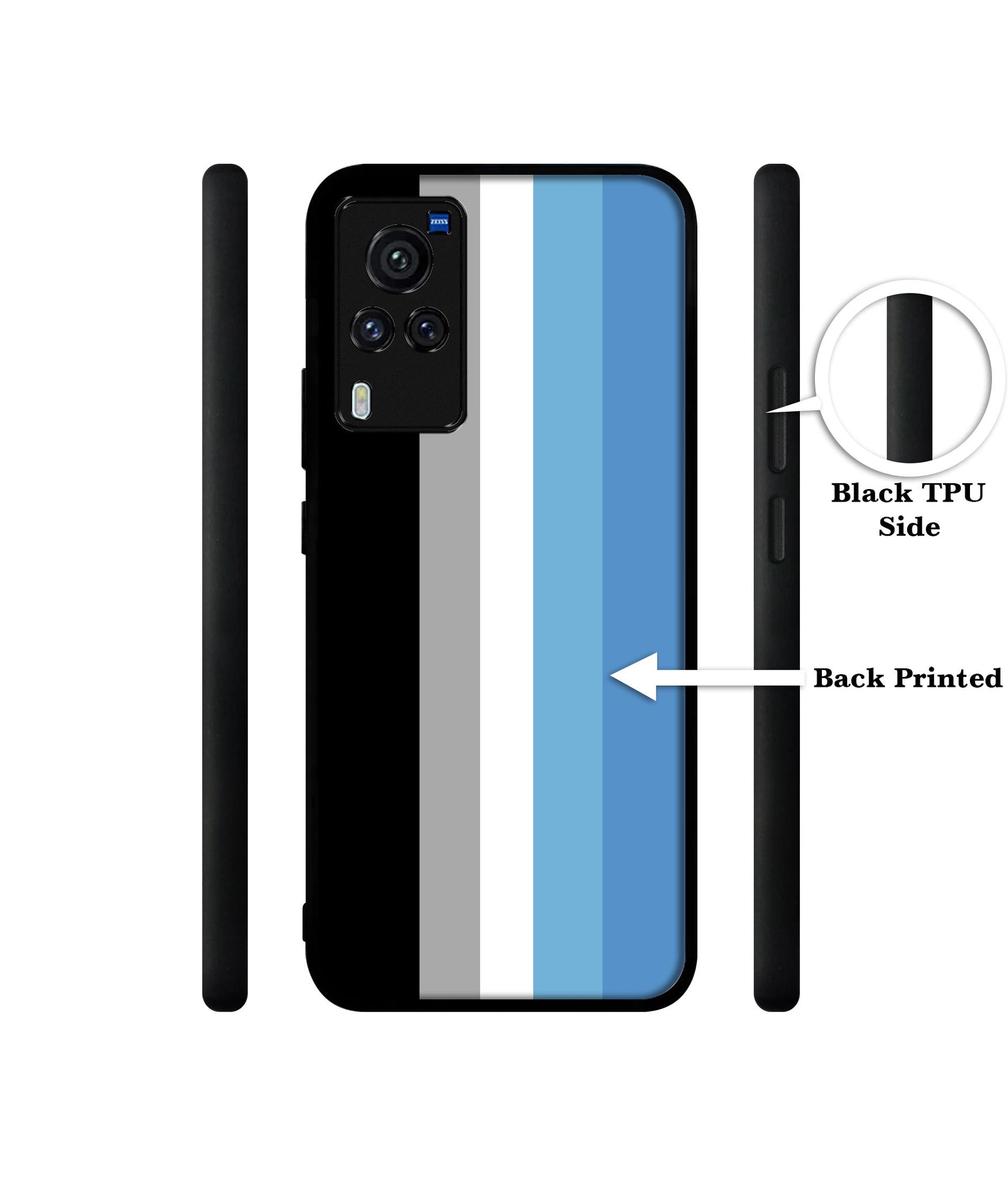 White and Blue Lines Designer 2D Printed Back Case Cover for Vivo X60 Pro 5G