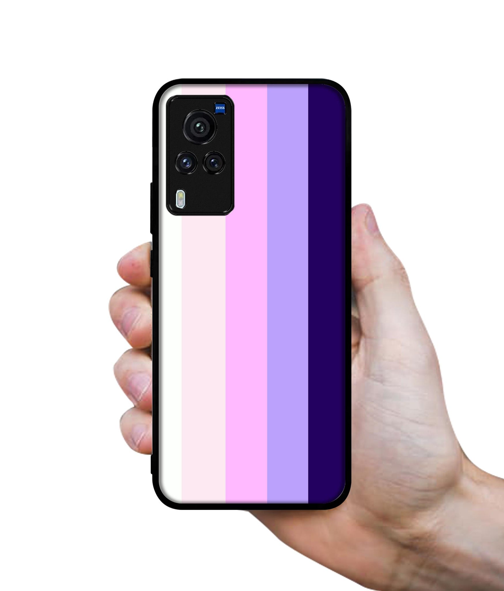 Pink and Purple Lines Designer 2D Printed Back Case Cover for Vivo X60 Pro 5G