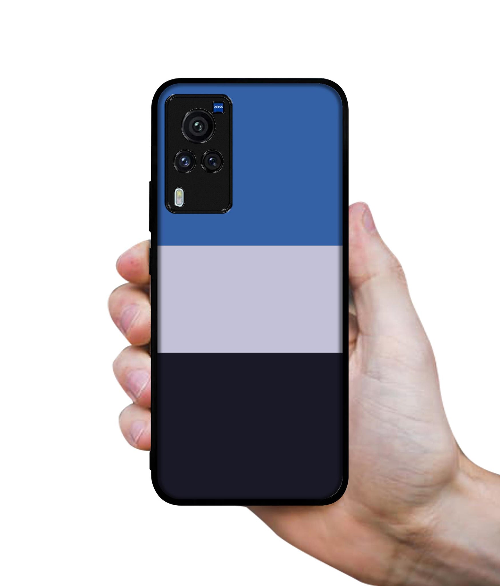 Three Color Stripes Designer 2D Printed Back Case Cover for Vivo X60 Pro 5G