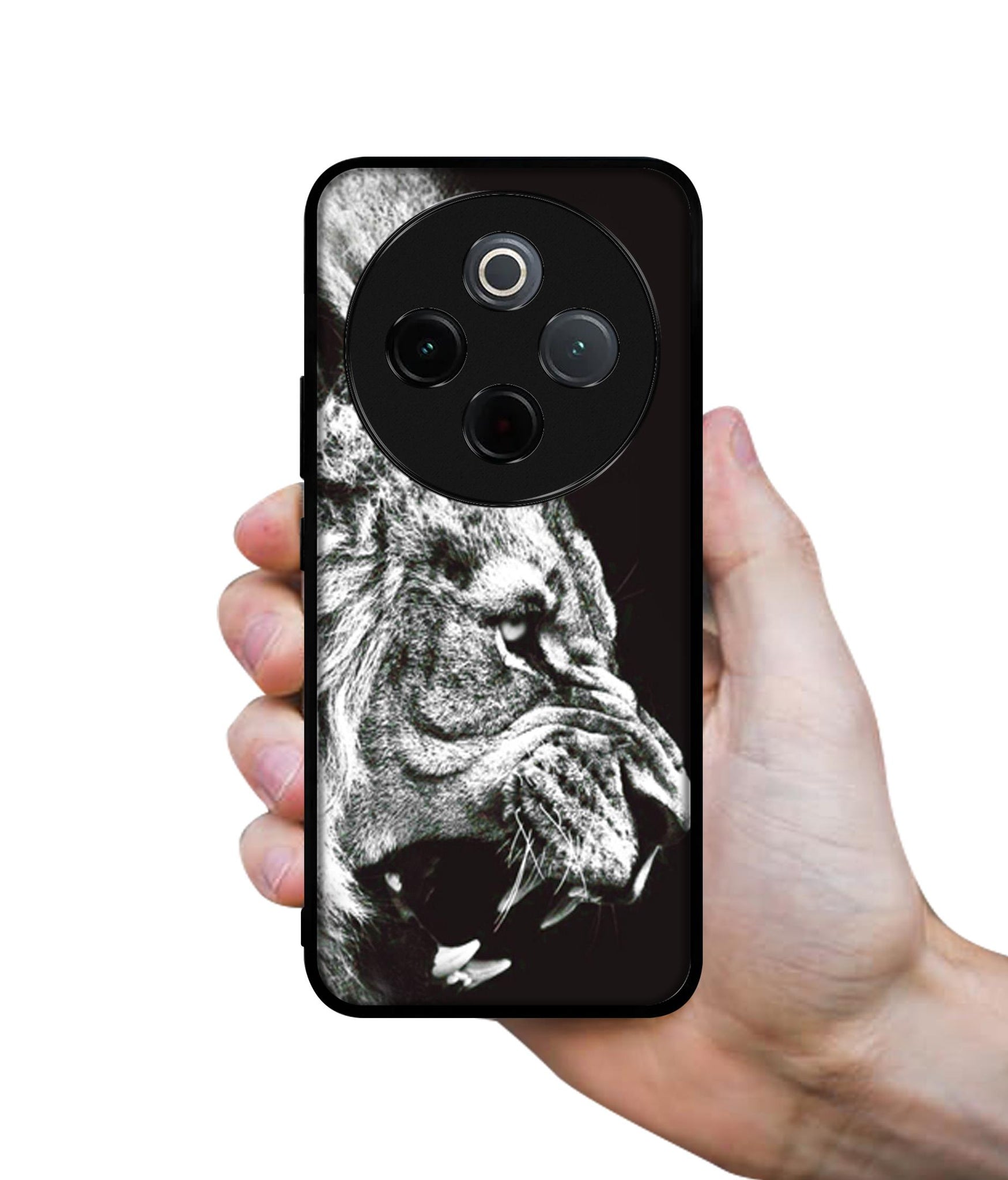 Angry Lion Designer 2D Printed Back Case Cover for Vivo T4 5G / Y300 Pro 5G / Y300 Pro Plus 5G / iQOO Z10 5G