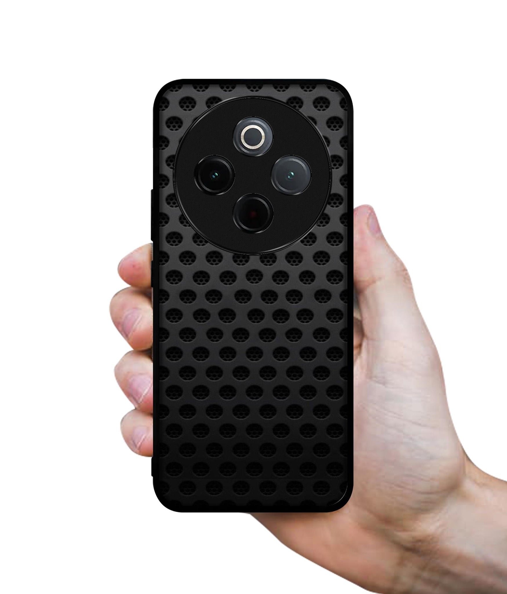 Black Circle Designer 2D Printed Back Case Cover for Vivo T4 5G / Y300 Pro 5G / Y300 Pro Plus 5G / iQOO Z10 5G