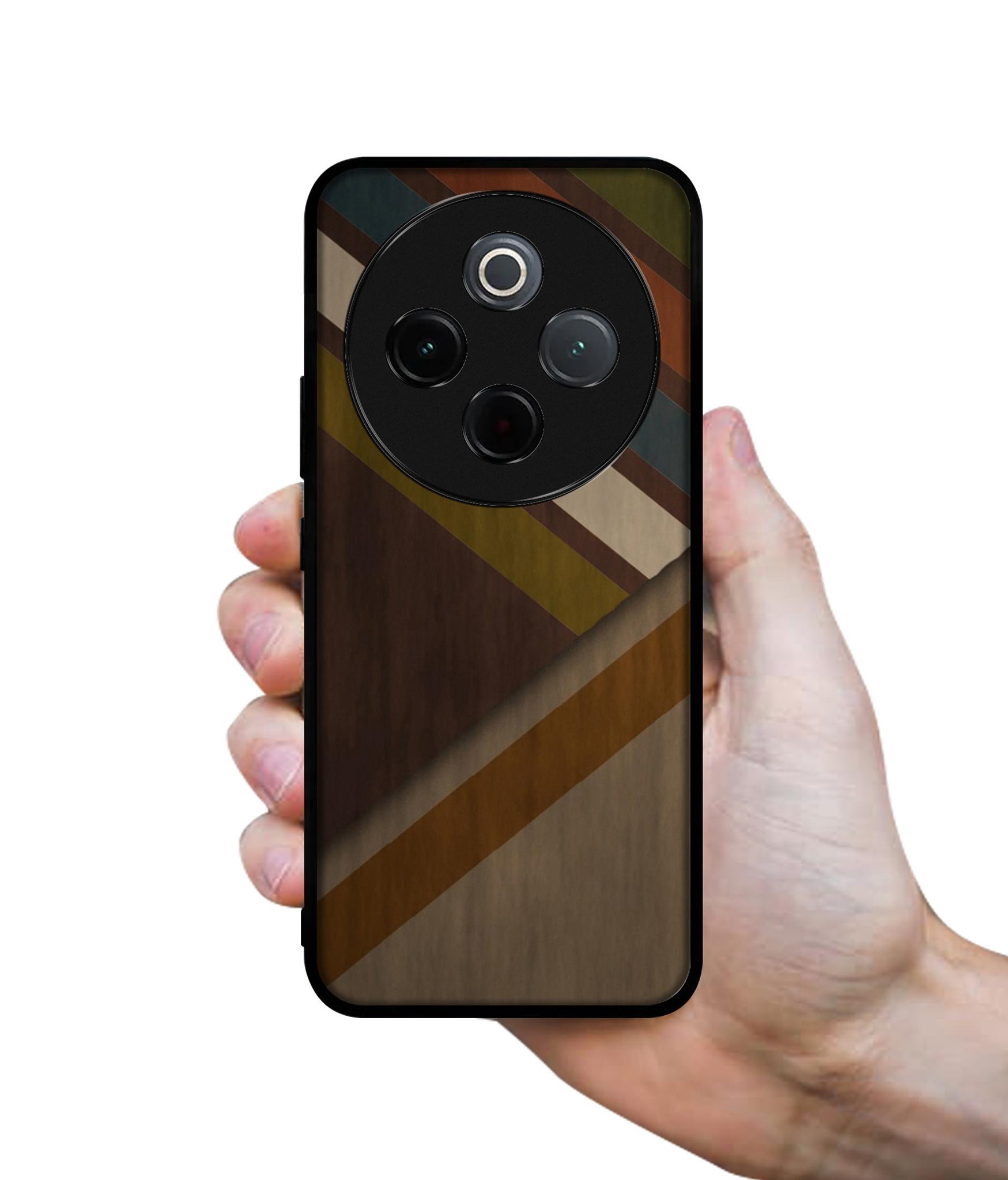 Colorful Wooden Pattern Designer 2D Printed Back Case Cover for Vivo T4 5G / Y300 Pro 5G / Y300 Pro Plus 5G / iQOO Z10 5G