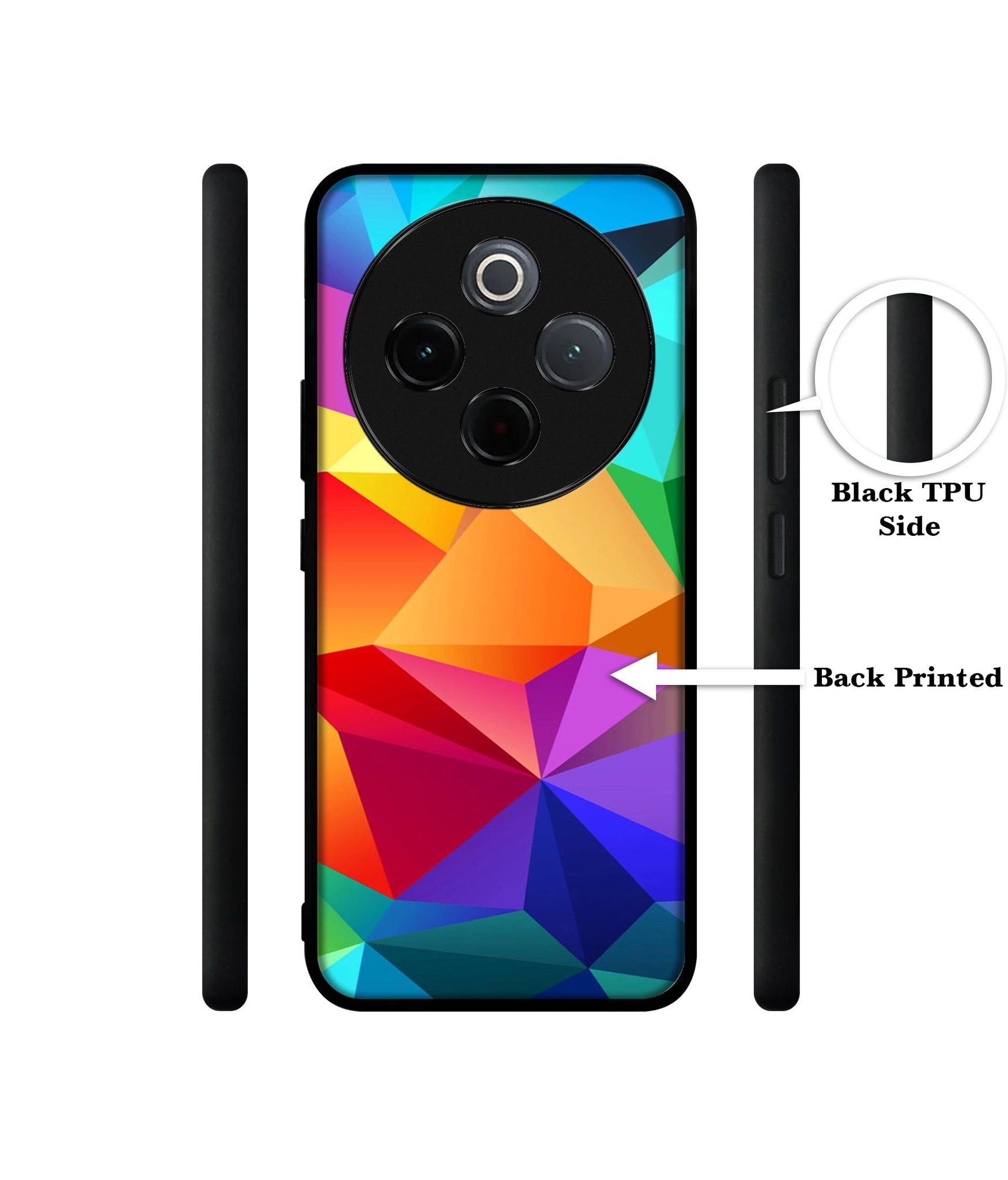 Colorful Pattern Designer 2D Printed Back Case Cover for Vivo T4 5G / Y300 Pro 5G / Y300 Pro Plus 5G / iQOO Z10 5G