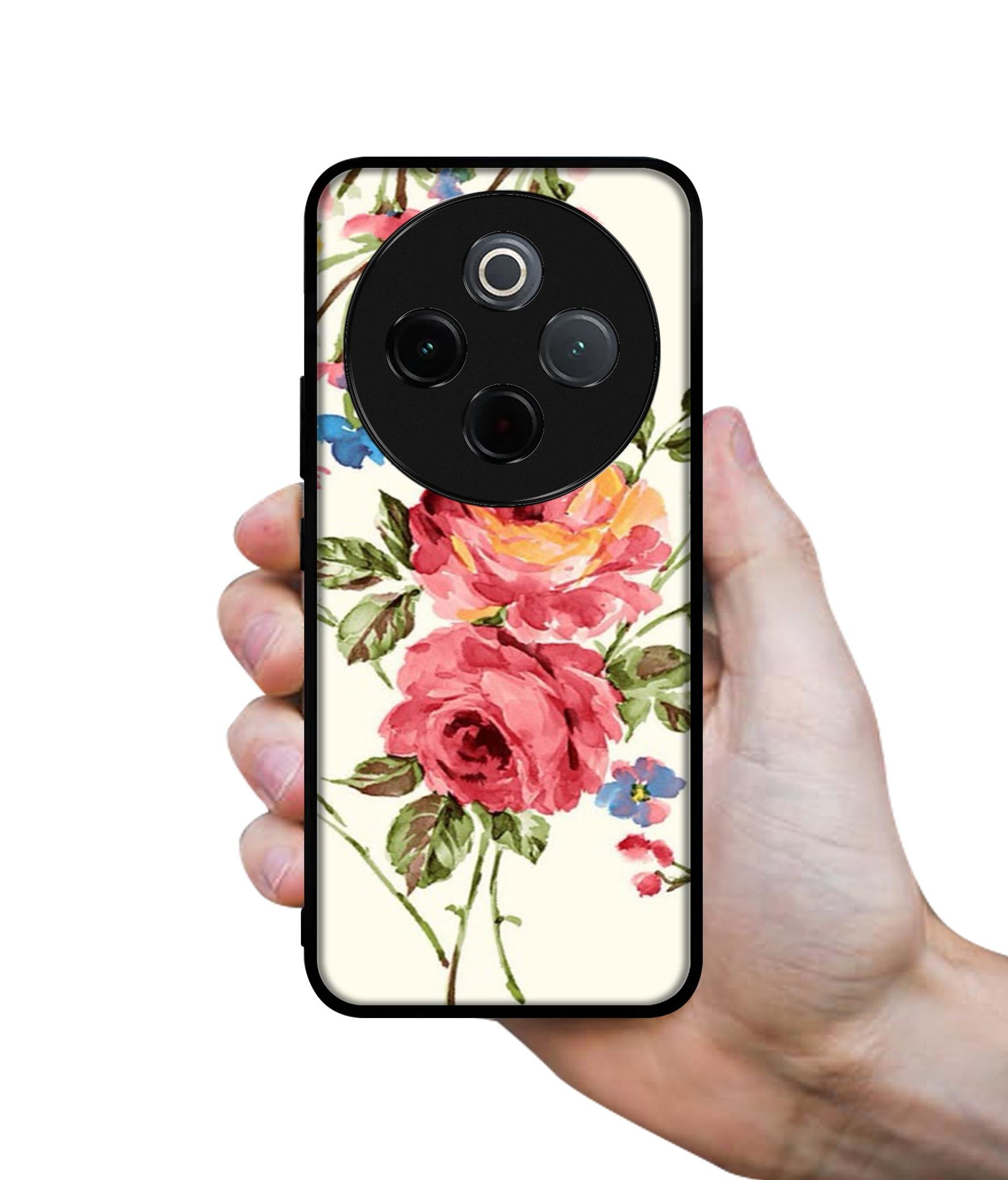Vintage Painting Flower Designer 2D Printed Back Case Cover for Vivo T4 5G / Y300 Pro 5G / Y300 Pro Plus 5G / iQOO Z10 5G
