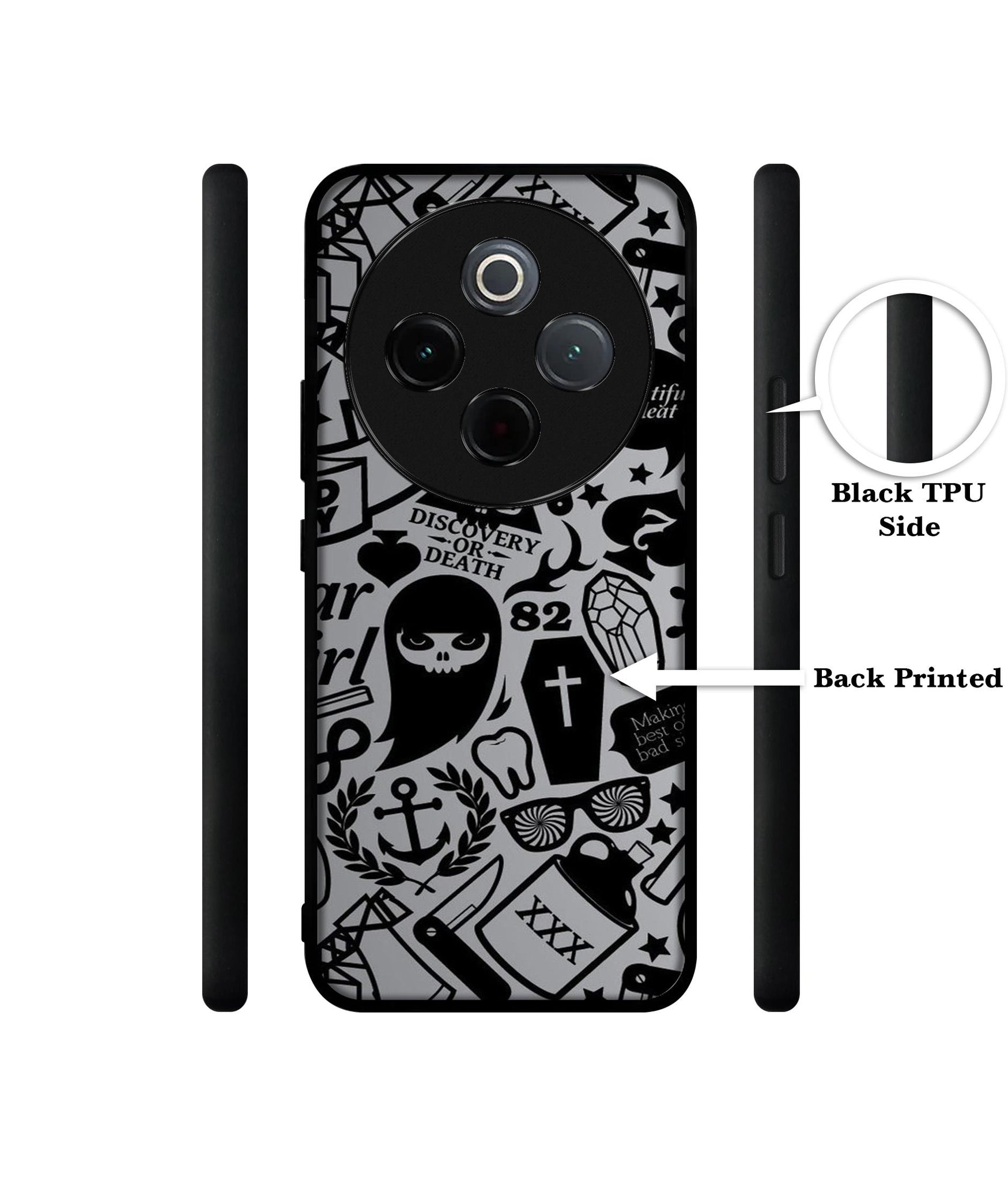 Discover Or Death Designer 2D Printed Back Case Cover for Vivo T4 5G / Y300 Pro 5G / Y300 Pro Plus 5G / iQOO Z10 5G
