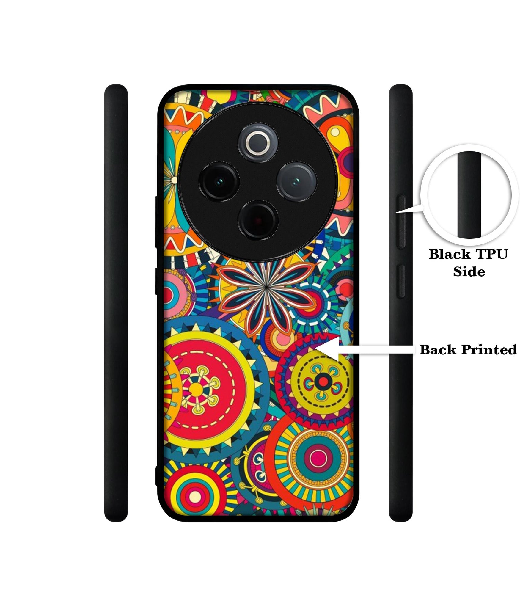 Ring Pattern Print Designer 2D Printed Back Case Cover for Vivo T4 5G / Y300 Pro 5G / Y300 Pro Plus 5G / iQOO Z10 5G