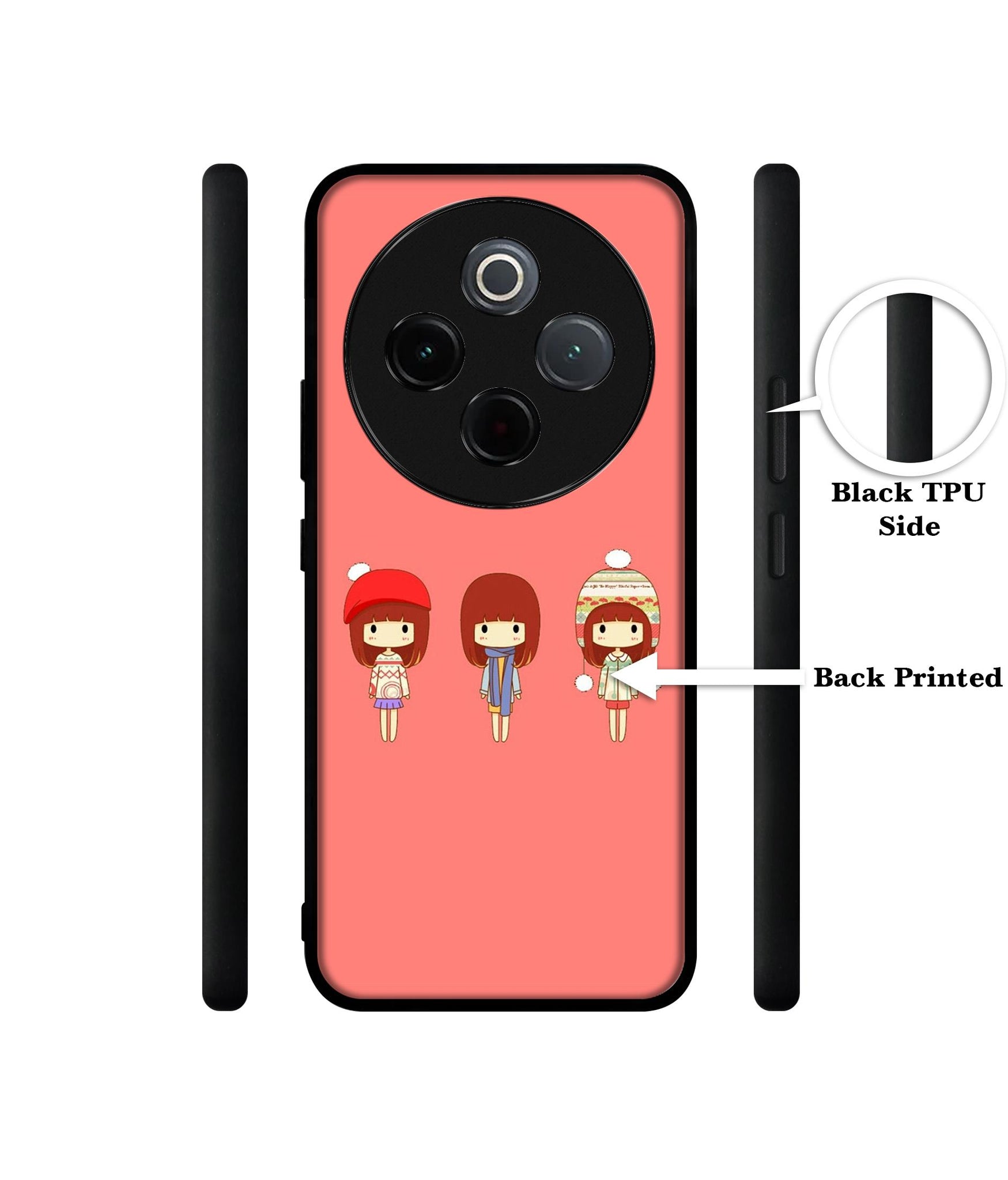 Cute Girls Designer 2D Printed Back Case Cover for Vivo T4 5G / Y300 Pro 5G / Y300 Pro Plus 5G / iQOO Z10 5G