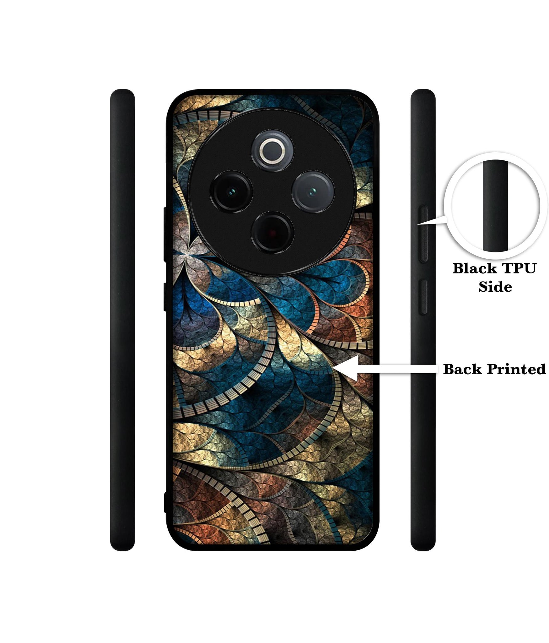 Fractional Pattern Designer 2D Printed Back Case Cover for Vivo T4 5G / Y300 Pro 5G / Y300 Pro Plus 5G / iQOO Z10 5G