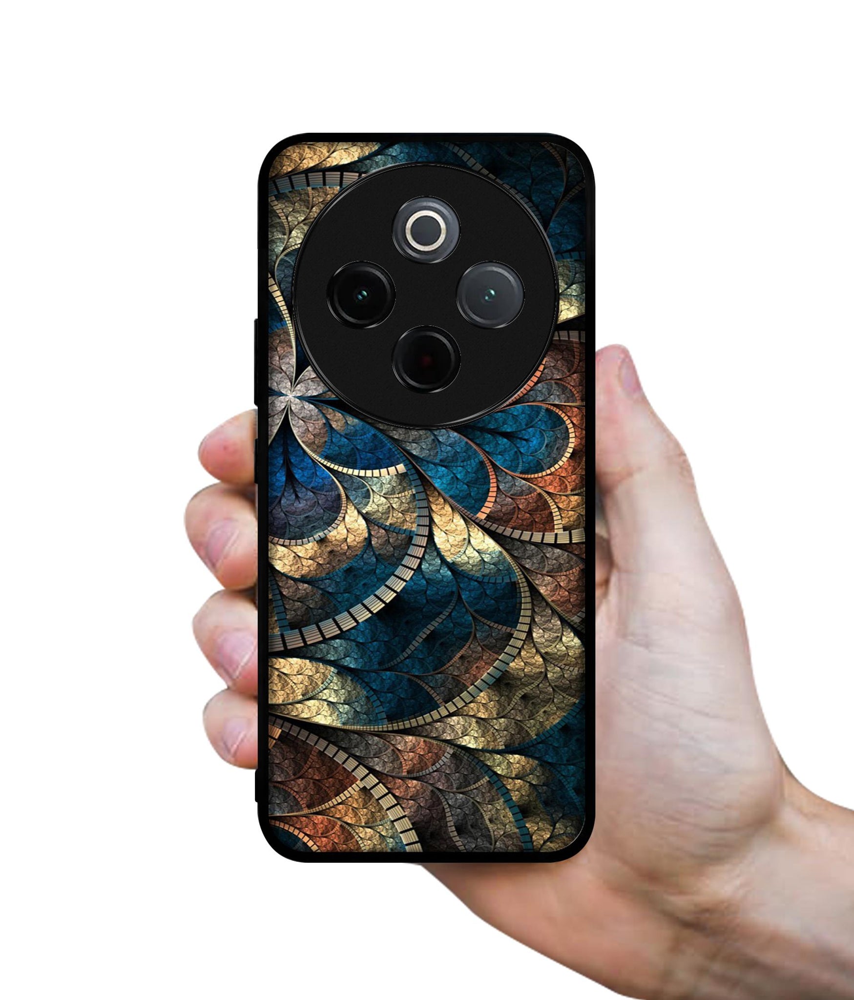 Fractional Pattern Designer 2D Printed Back Case Cover for Vivo T4 5G / Y300 Pro 5G / Y300 Pro Plus 5G / iQOO Z10 5G
