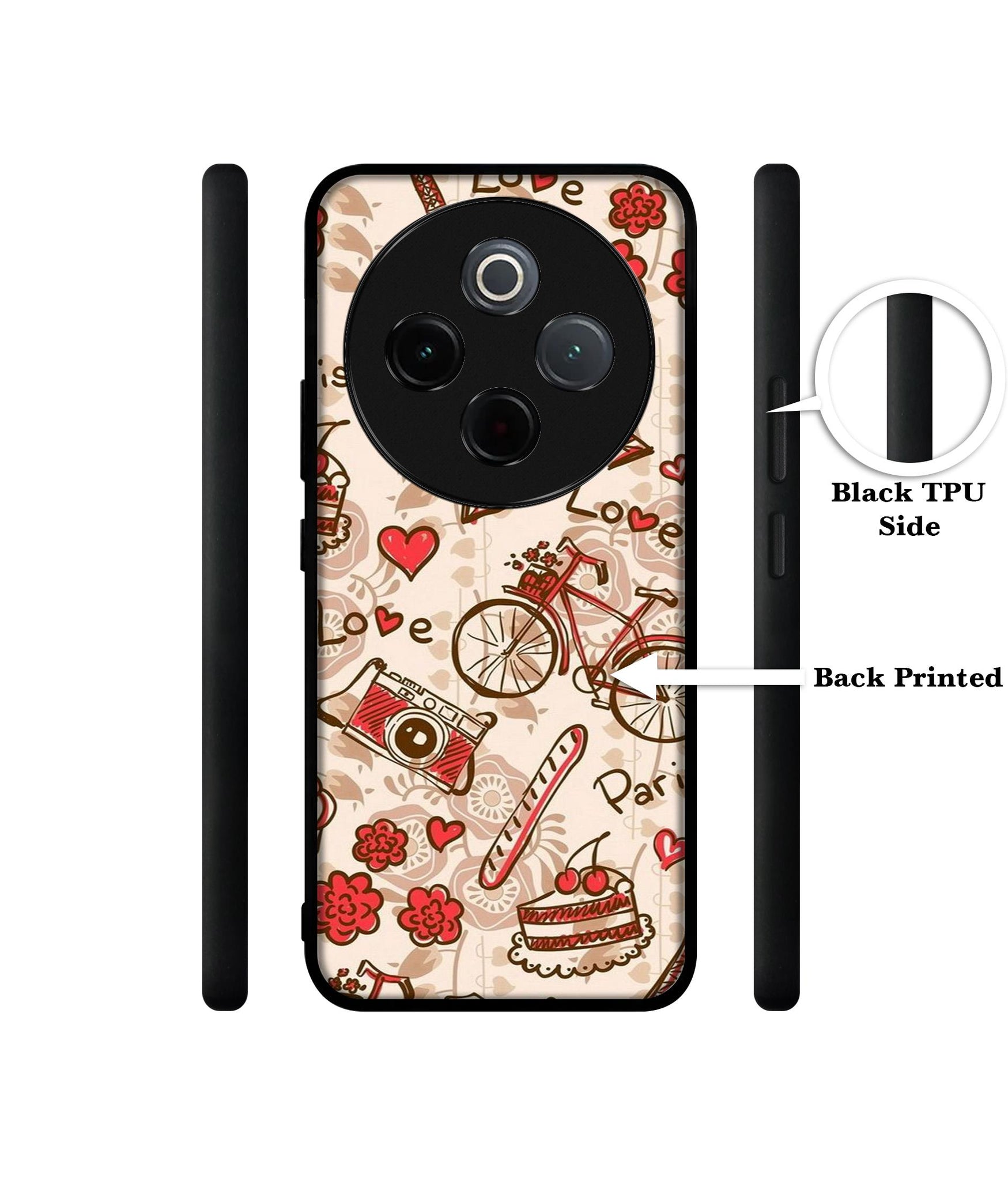 Vintage Paris Designer 2D Printed Back Case Cover for Vivo T4 5G / Y300 Pro 5G / Y300 Pro Plus 5G / iQOO Z10 5G