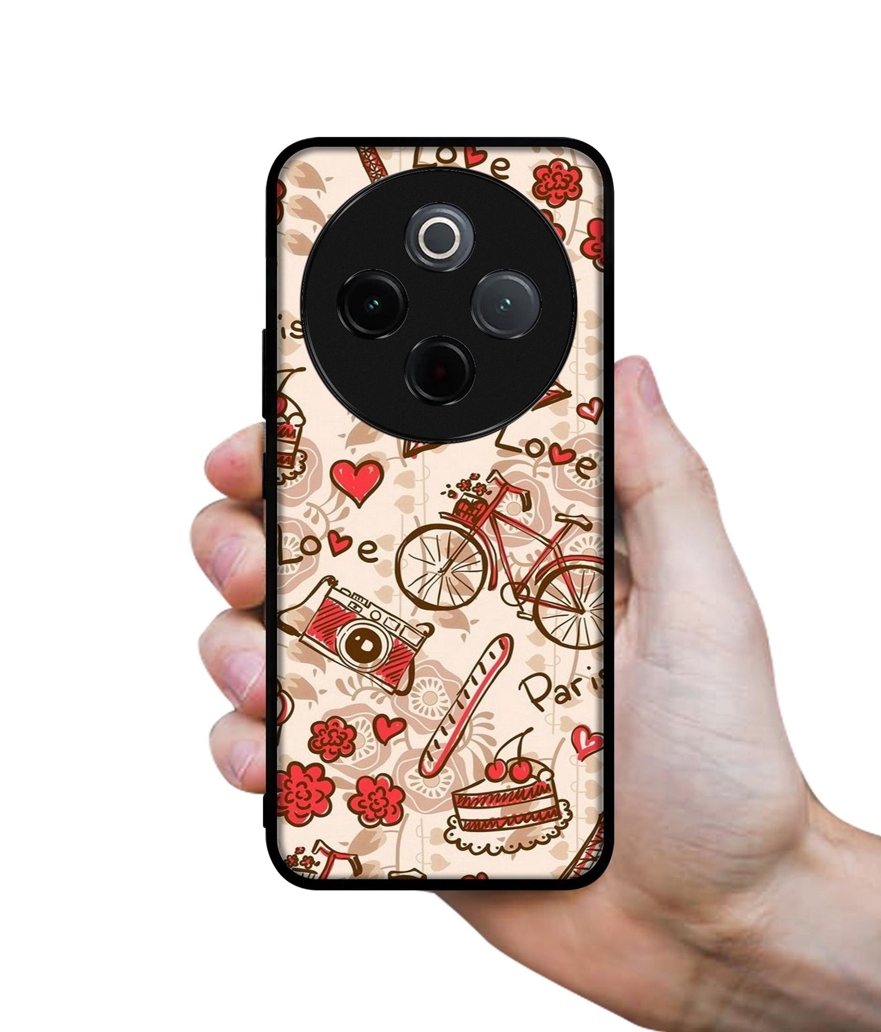 Vintage Paris Designer 2D Printed Back Case Cover for Vivo T4 5G / Y300 Pro 5G / Y300 Pro Plus 5G / iQOO Z10 5G