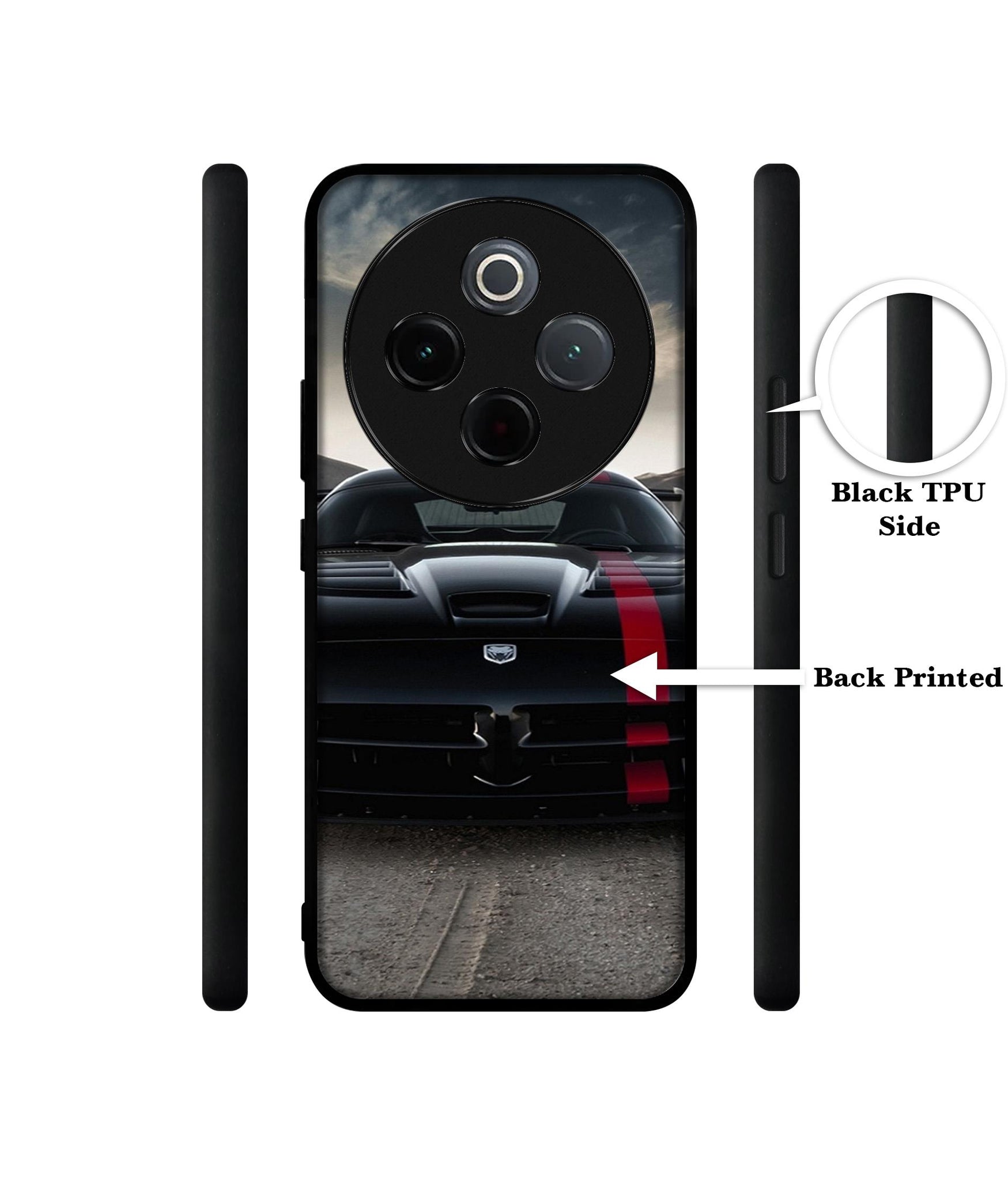 Sports Car Pattern Designer 2D Printed Back Case Cover for Vivo T4 5G / Y300 Pro 5G / Y300 Pro Plus 5G / iQOO Z10 5G