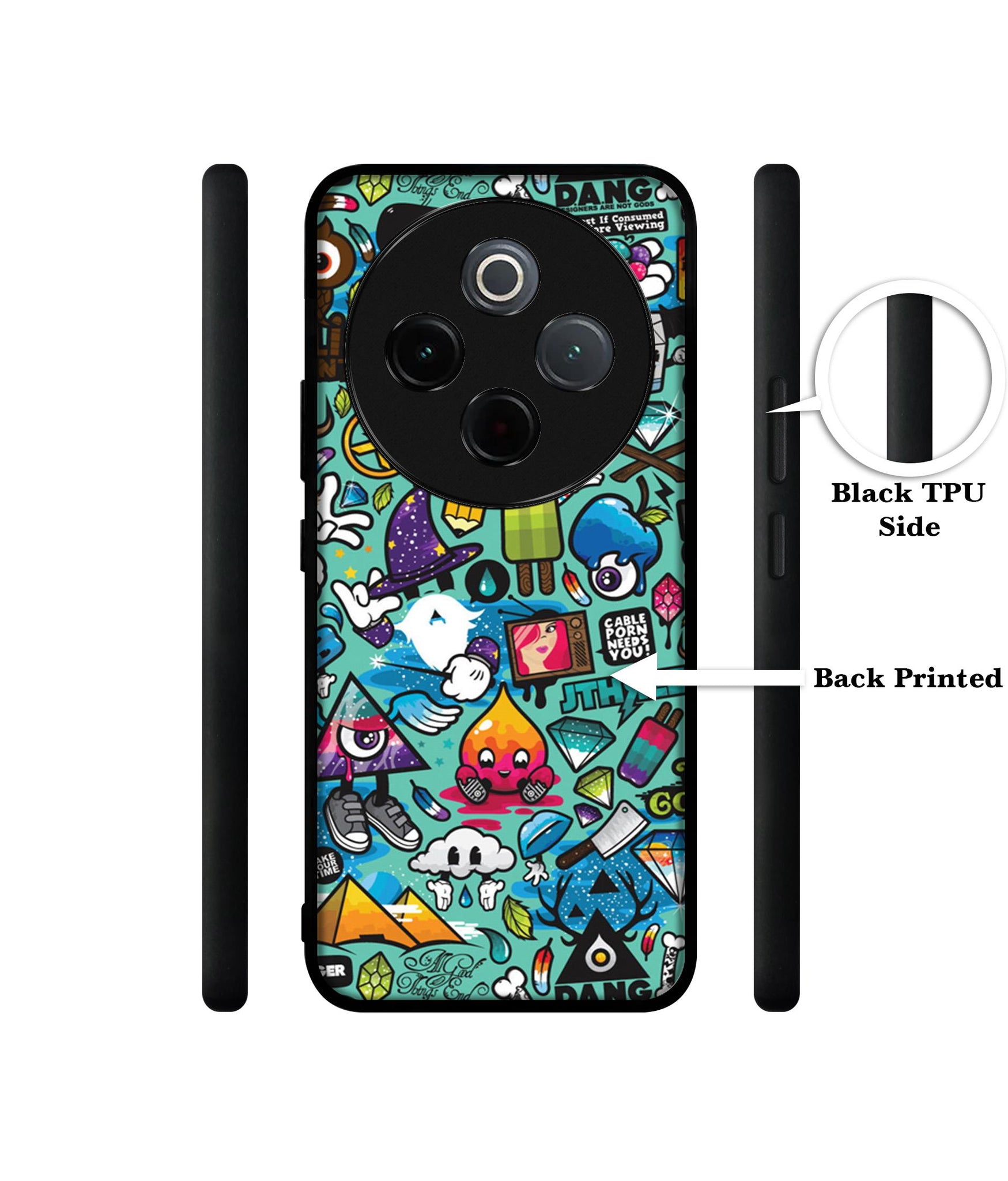 Crazy Designer 2D Printed Back Case Cover for Vivo T4 5G / Y300 Pro 5G / Y300 Pro Plus 5G / iQOO Z10 5G