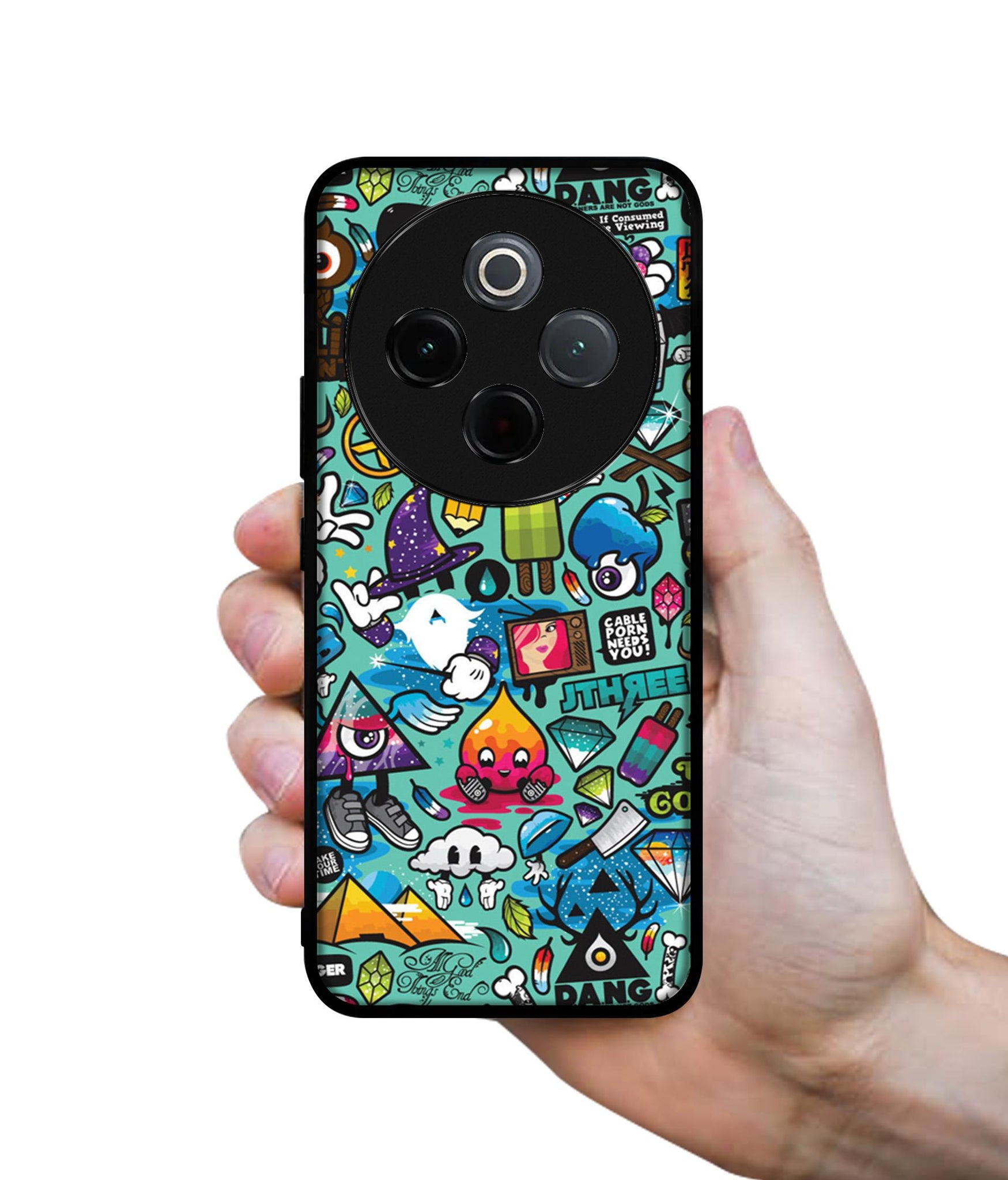 Crazy Designer 2D Printed Back Case Cover for Vivo T4 5G / Y300 Pro 5G / Y300 Pro Plus 5G / iQOO Z10 5G