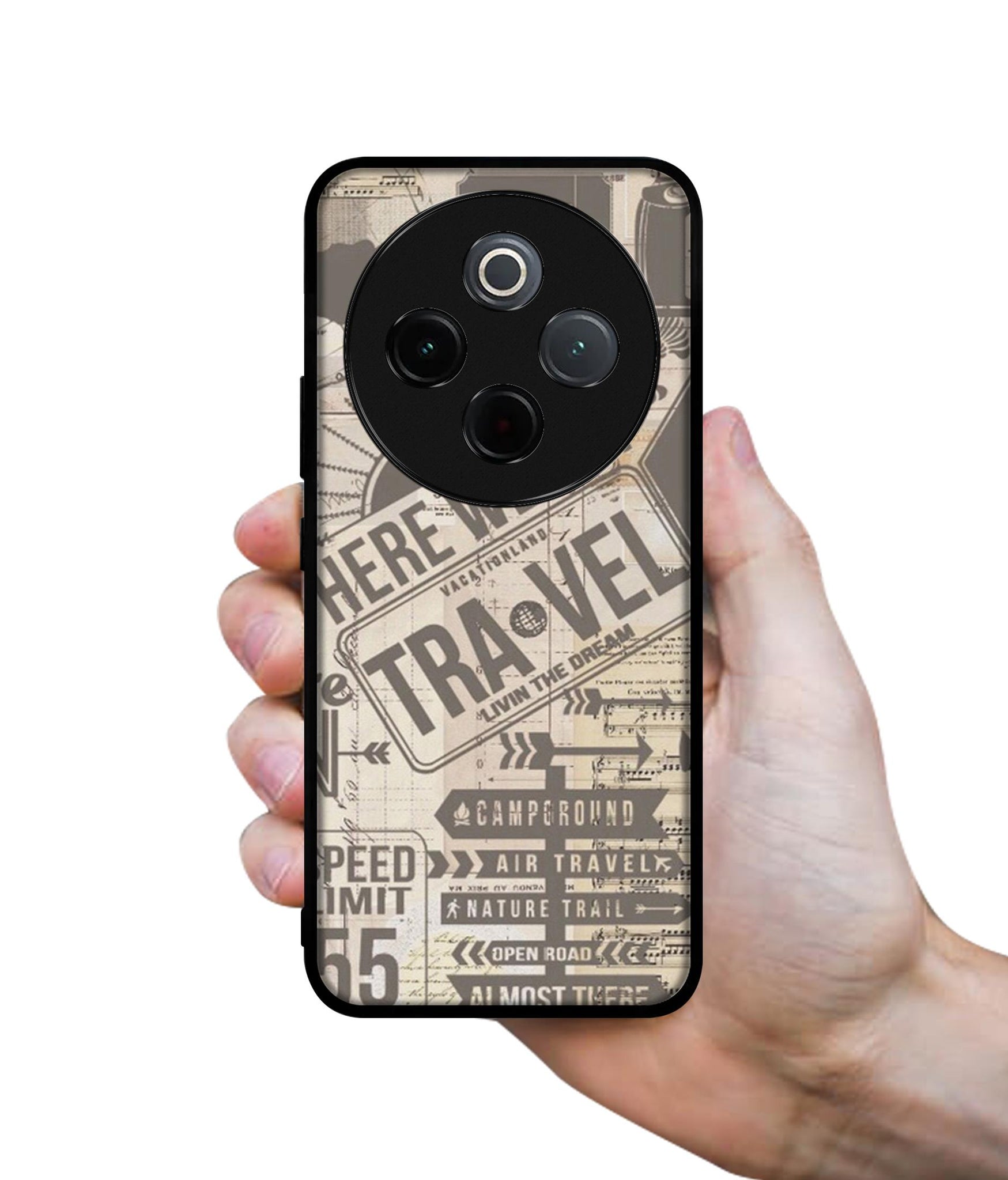 Travel Designer 2D Printed Back Case Cover for Vivo T4 5G / Y300 Pro 5G / Y300 Pro Plus 5G / iQOO Z10 5G