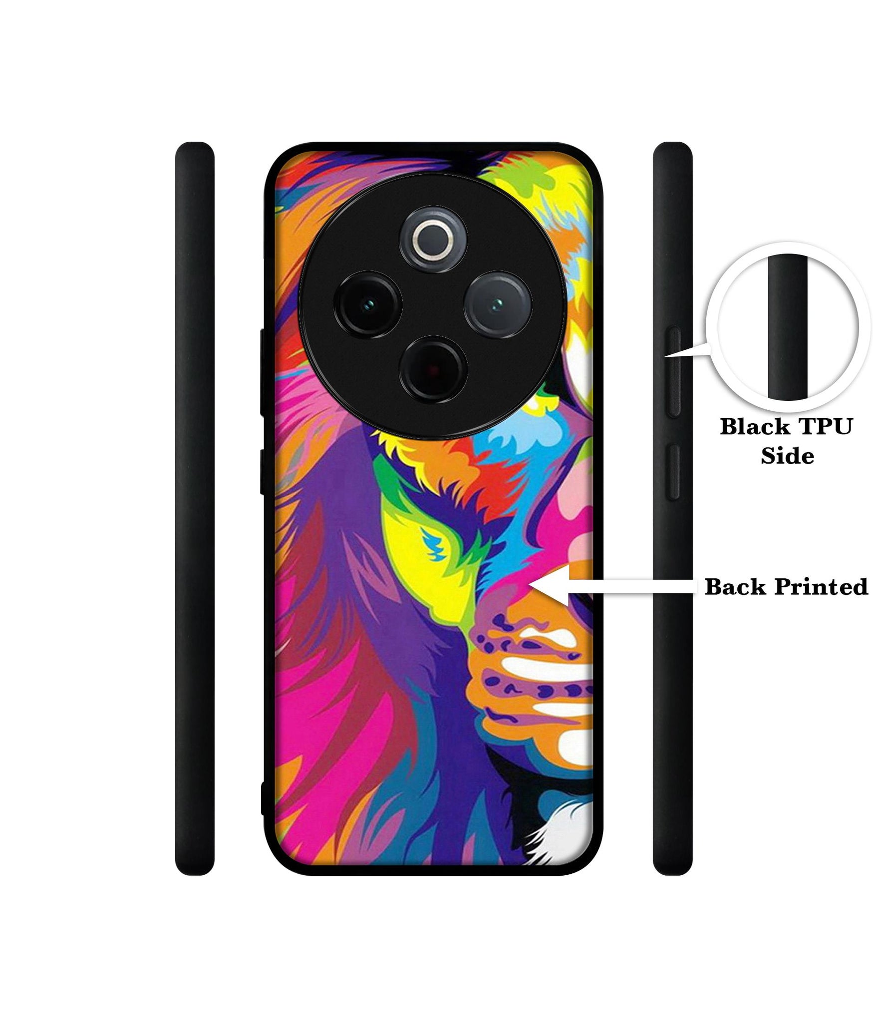 Lion Designer 2D Printed Back Case Cover for Vivo T4 5G / Y300 Pro 5G / Y300 Pro Plus 5G / iQOO Z10 5G