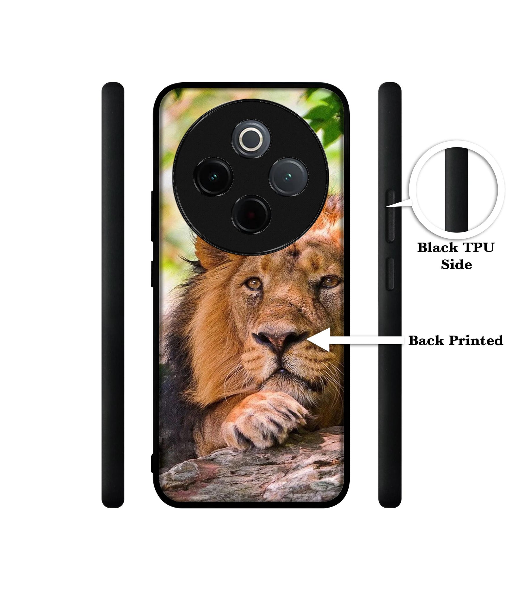 Tiger Pattern Print Designer 2D Printed Back Case Cover for Vivo T4 5G / Y300 Pro 5G / Y300 Pro Plus 5G / iQOO Z10 5G