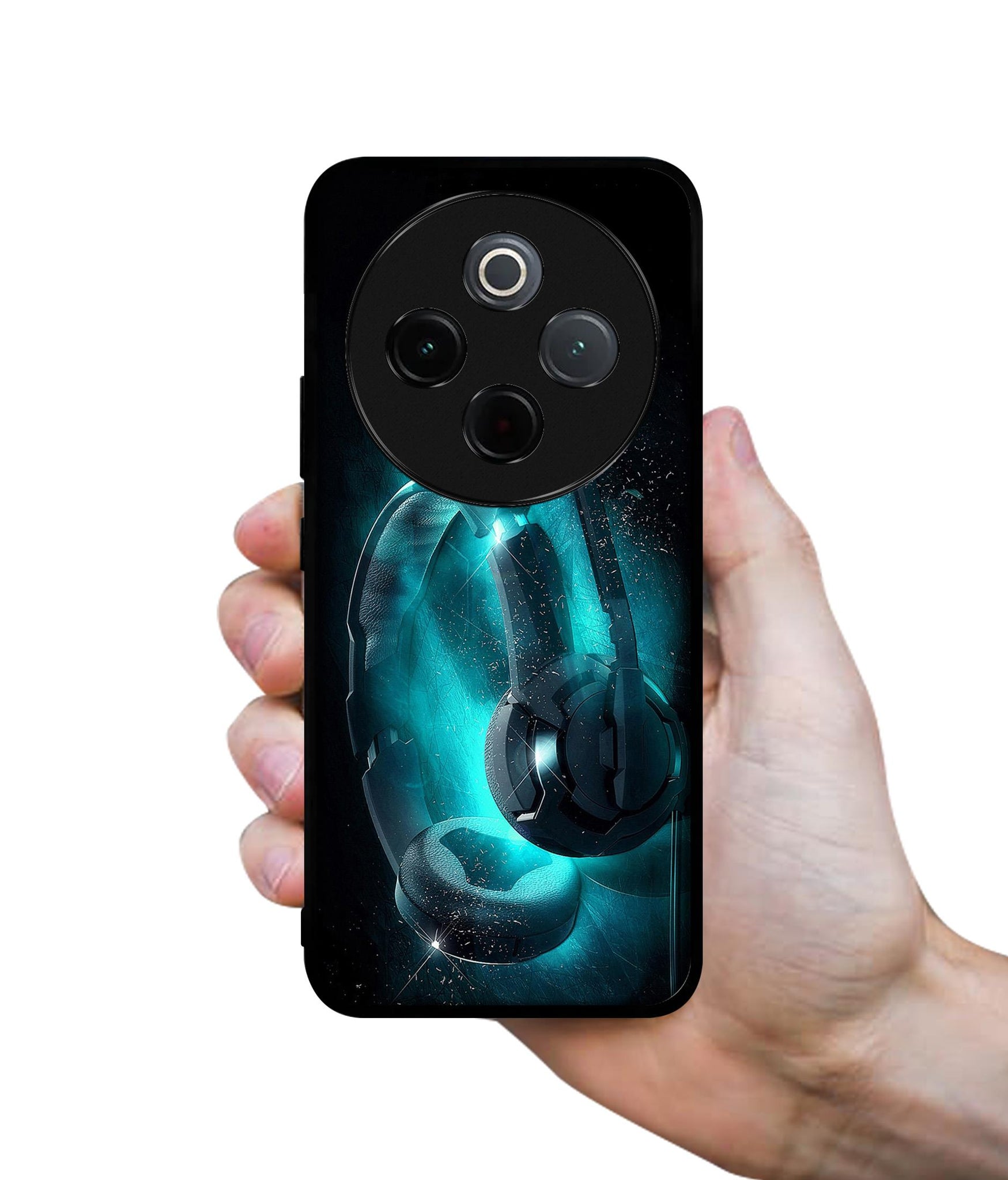 Cool Headphone Designer 2D Printed Back Case Cover for Vivo T4 5G / Y300 Pro 5G / Y300 Pro Plus 5G / iQOO Z10 5G