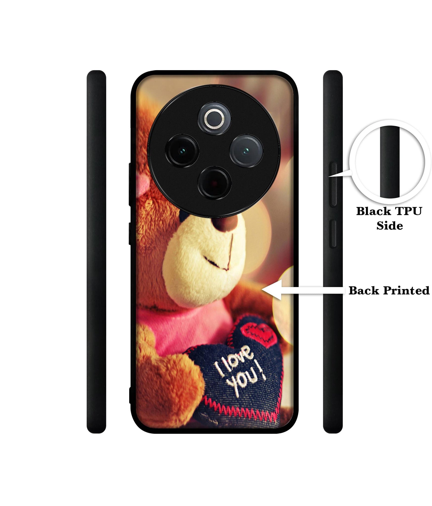 Teddy Bear Designer 2D Printed Back Case Cover for Vivo T4 5G / Y300 Pro 5G / Y300 Pro Plus 5G / iQOO Z10 5G