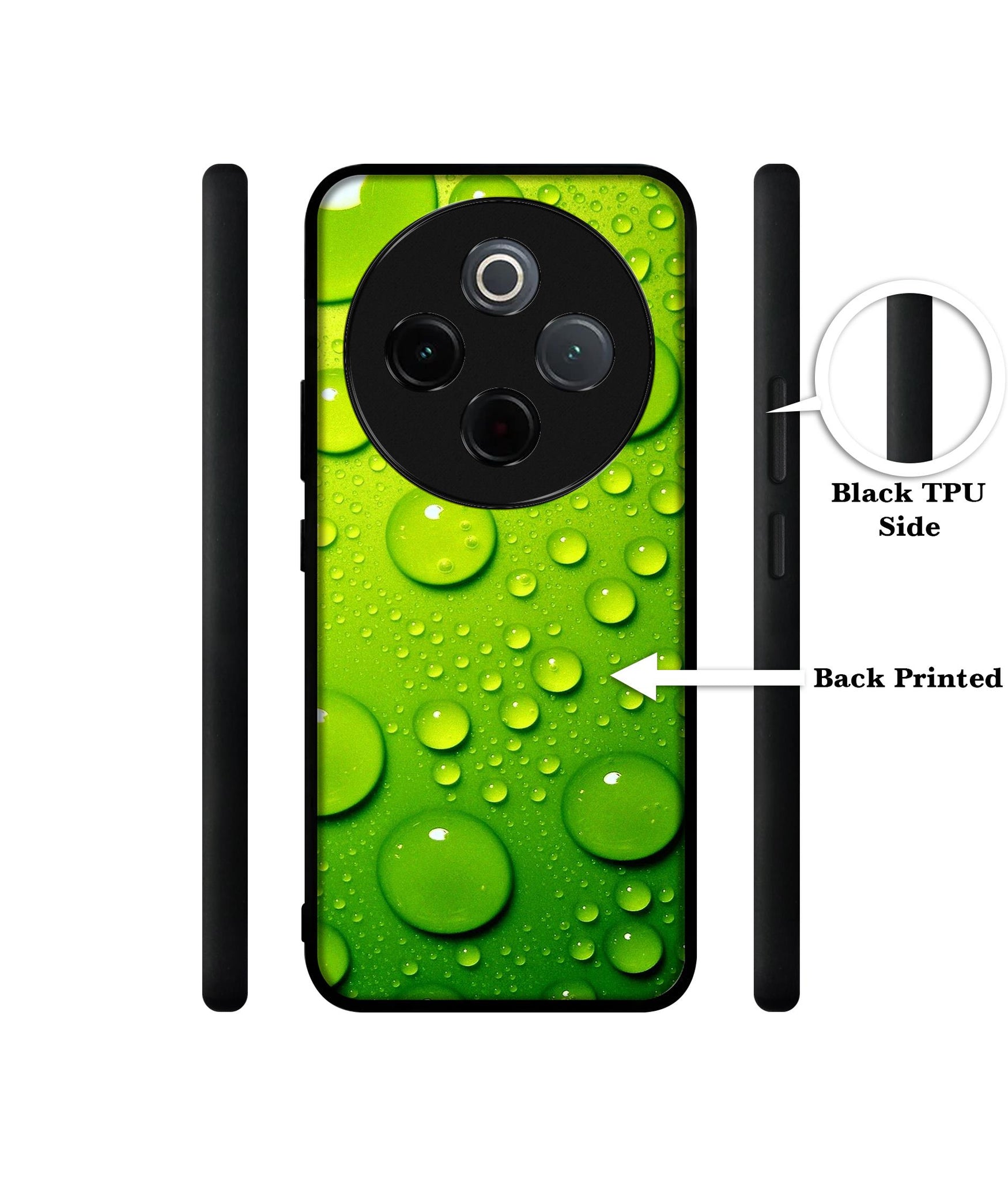 Green Bubbles Designer 2D Printed Back Case Cover for Vivo T4 5G / Y300 Pro 5G / Y300 Pro Plus 5G / iQOO Z10 5G