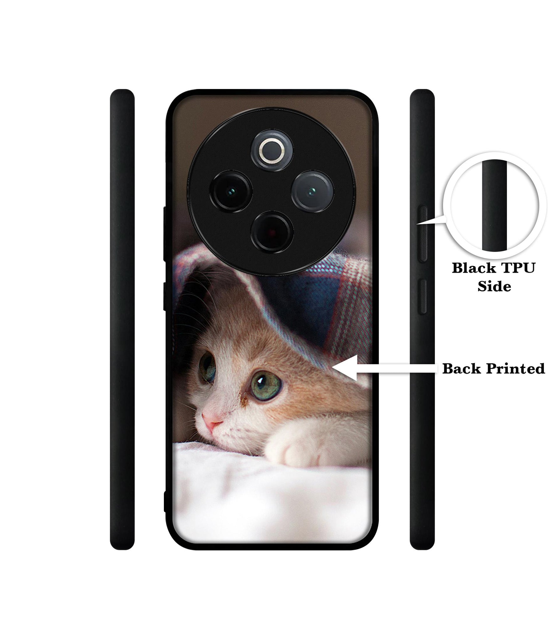 Sleepy Kitten Designer 2D Printed Back Case Cover for Vivo T4 5G / Y300 Pro 5G / Y300 Pro Plus 5G / iQOO Z10 5G