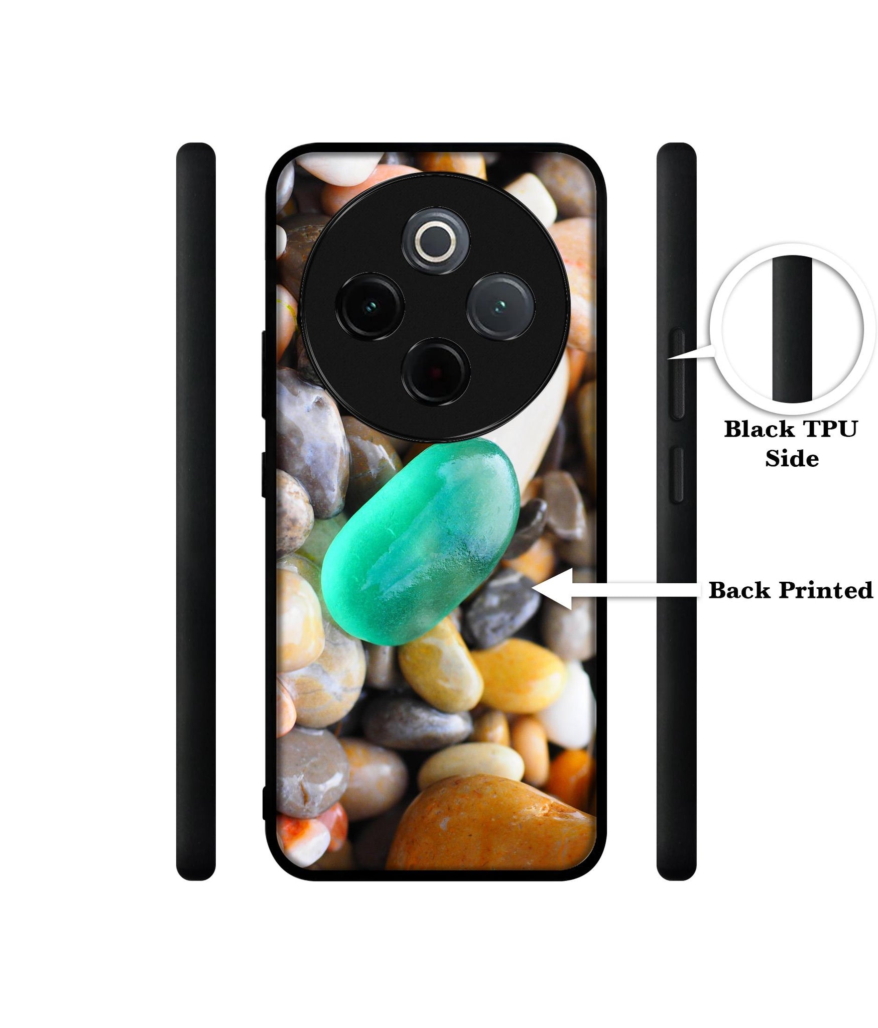 Sea Stones Designer 2D Printed Back Case Cover for Vivo T4 5G / Y300 Pro 5G / Y300 Pro Plus 5G / iQOO Z10 5G