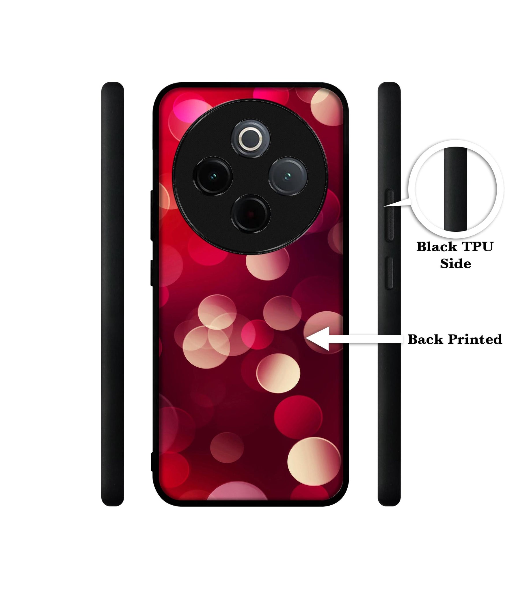 3D Circles Designer 2D Printed Back Case Cover for Vivo T4 5G / Y300 Pro 5G / Y300 Pro Plus 5G / iQOO Z10 5G