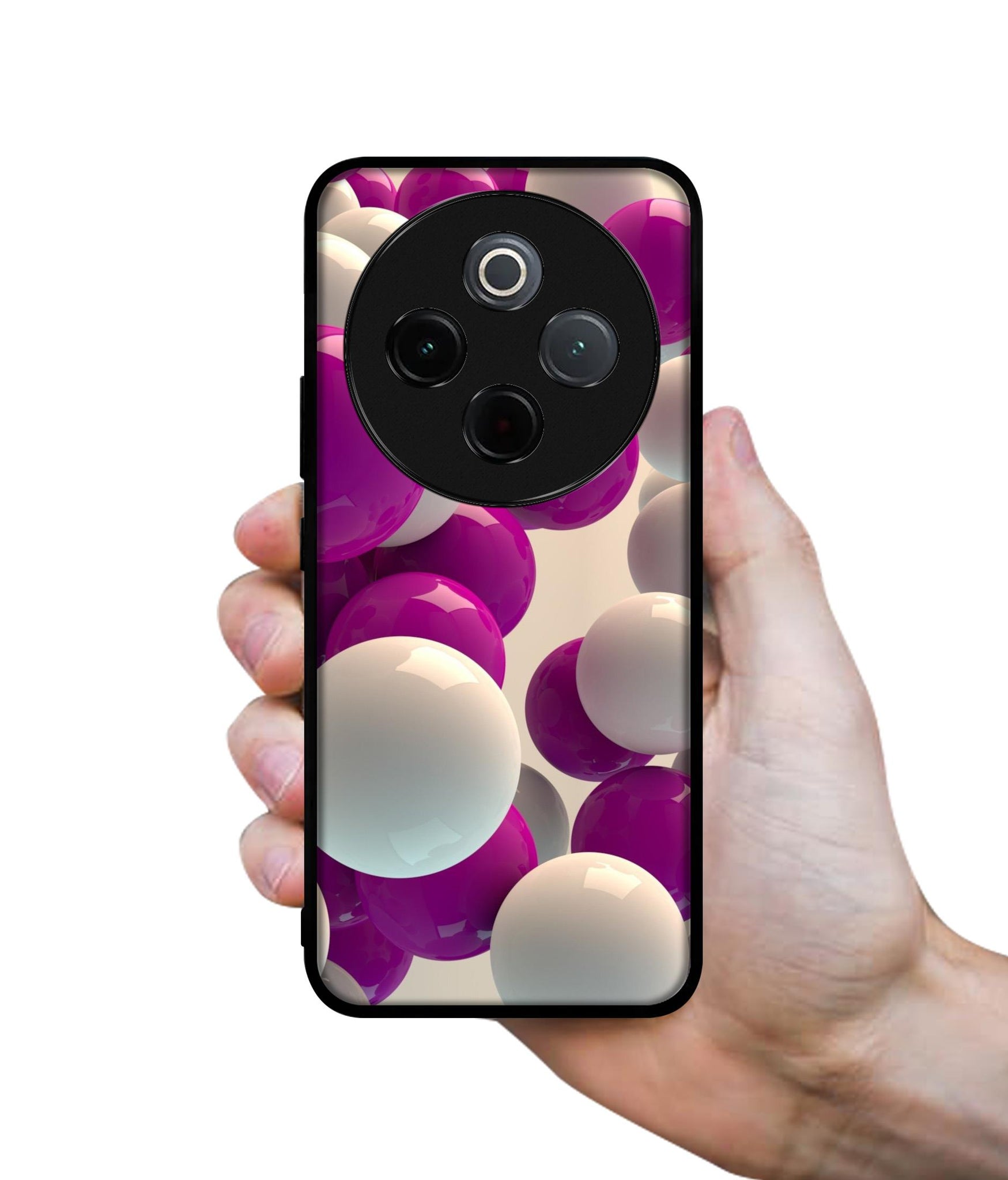 3D Balloons Designer 2D Printed Back Case Cover for Vivo T4 5G / Y300 Pro 5G / Y300 Pro Plus 5G / iQOO Z10 5G