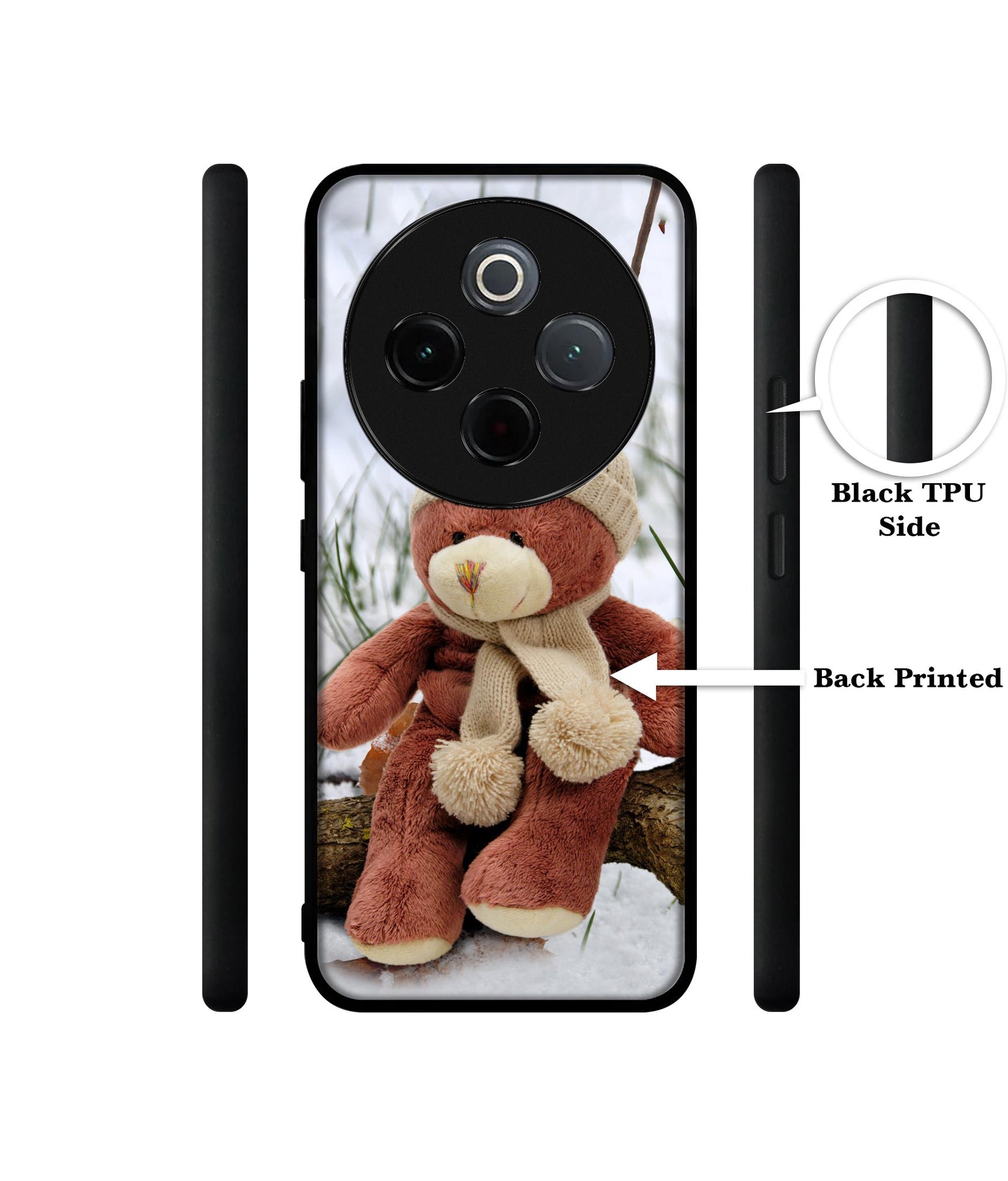 Woolen Bear Designer 2D Printed Back Case Cover for Vivo T4 5G / Y300 Pro 5G / Y300 Pro Plus 5G / iQOO Z10 5G