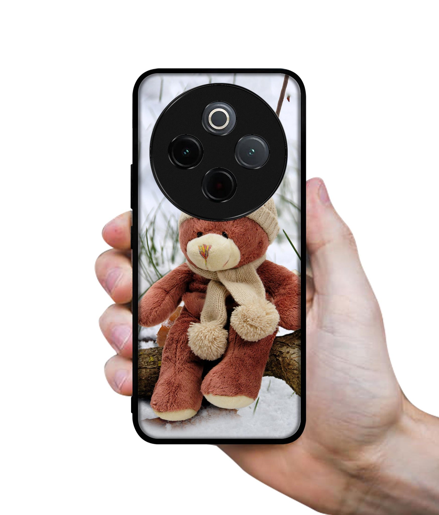 Woolen Bear Designer 2D Printed Back Case Cover for Vivo T4 5G / Y300 Pro 5G / Y300 Pro Plus 5G / iQOO Z10 5G
