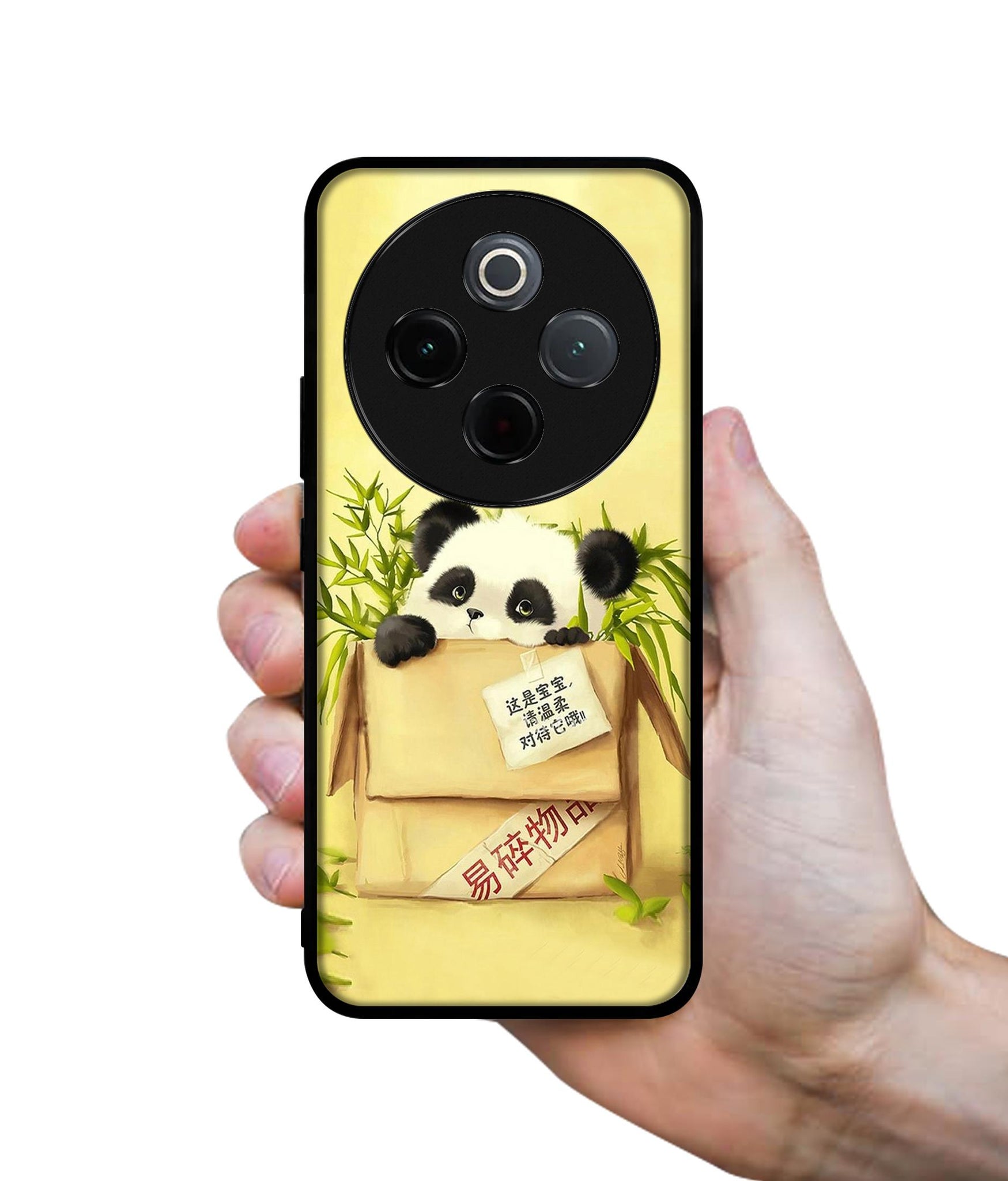 Panda In Box Designer 2D Printed Back Case Cover for Vivo T4 5G / Y300 Pro 5G / Y300 Pro Plus 5G / iQOO Z10 5G