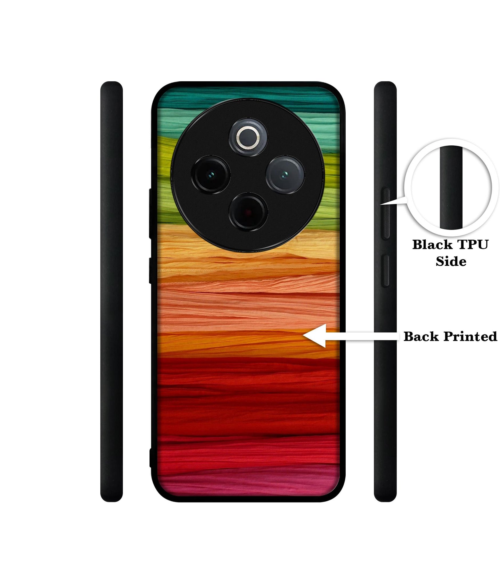Colorful Thread Designer 2D Printed Back Case Cover for Vivo T4 5G / Y300 Pro 5G / Y300 Pro Plus 5G / iQOO Z10 5G