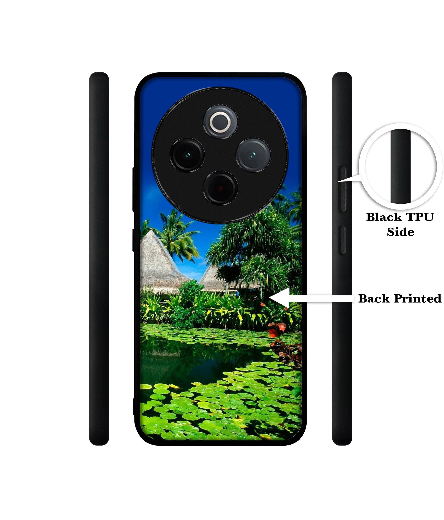 Tropics Water Designer 2D Printed Back Case Cover for Vivo T4 5G / Y300 Pro 5G / Y300 Pro Plus 5G / iQOO Z10 5G