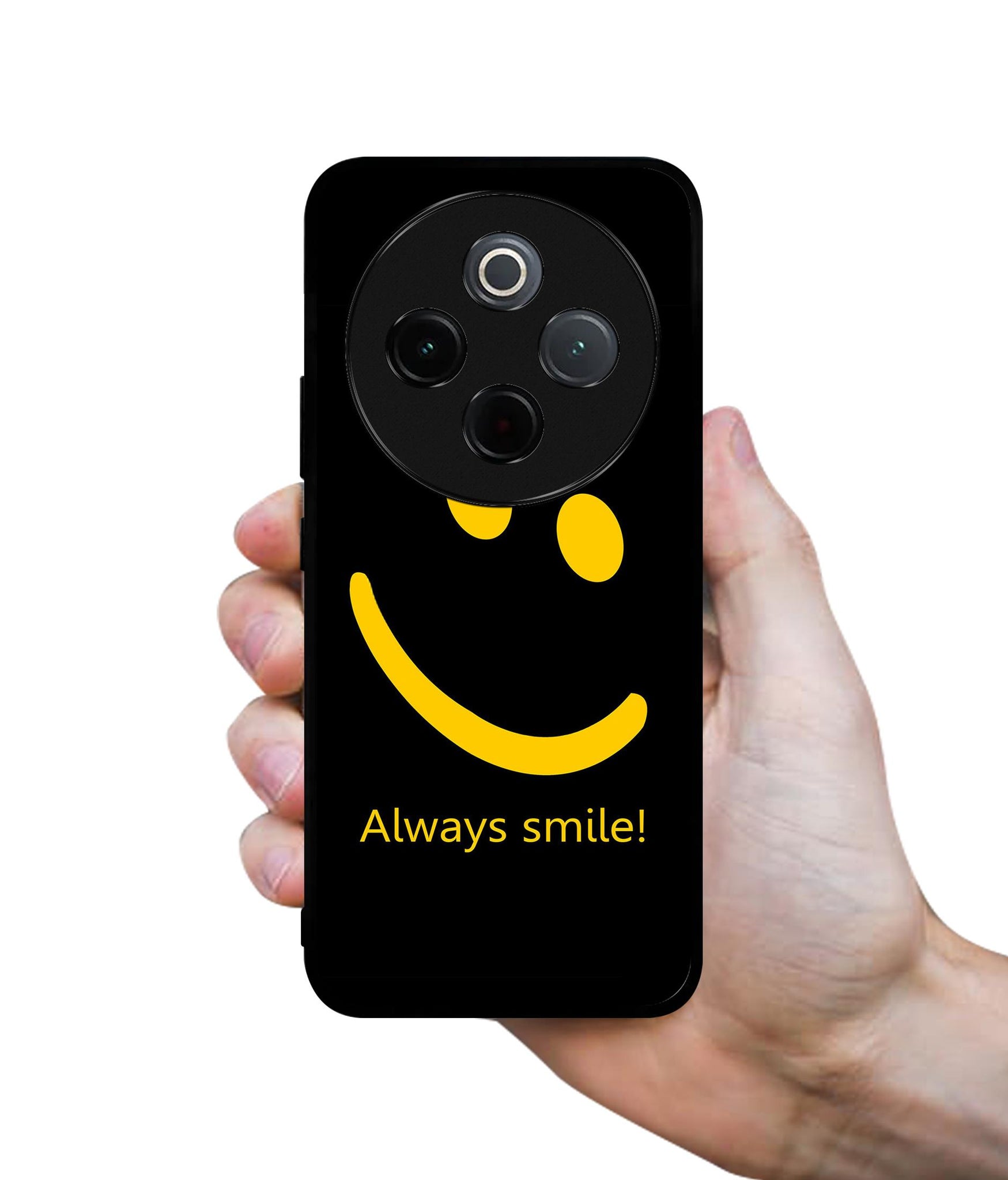 Always Smile Quote Designer 2D Printed Back Case Cover for Vivo T4 5G / Y300 Pro 5G / Y300 Pro Plus 5G / iQOO Z10 5G