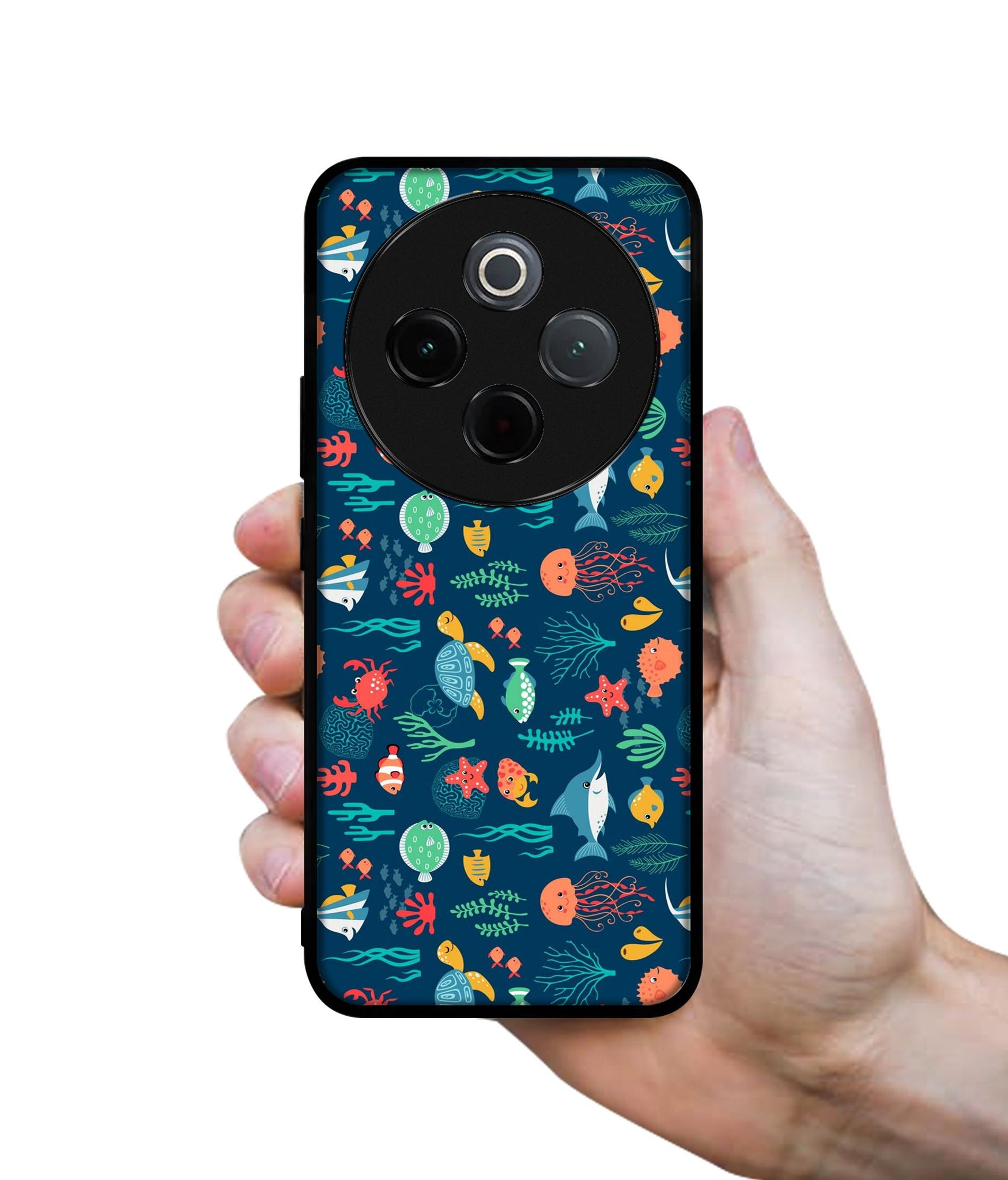 Aquarium Texture Designer 2D Printed Back Case Cover for Vivo T4 5G / Y300 Pro 5G / Y300 Pro Plus 5G / iQOO Z10 5G