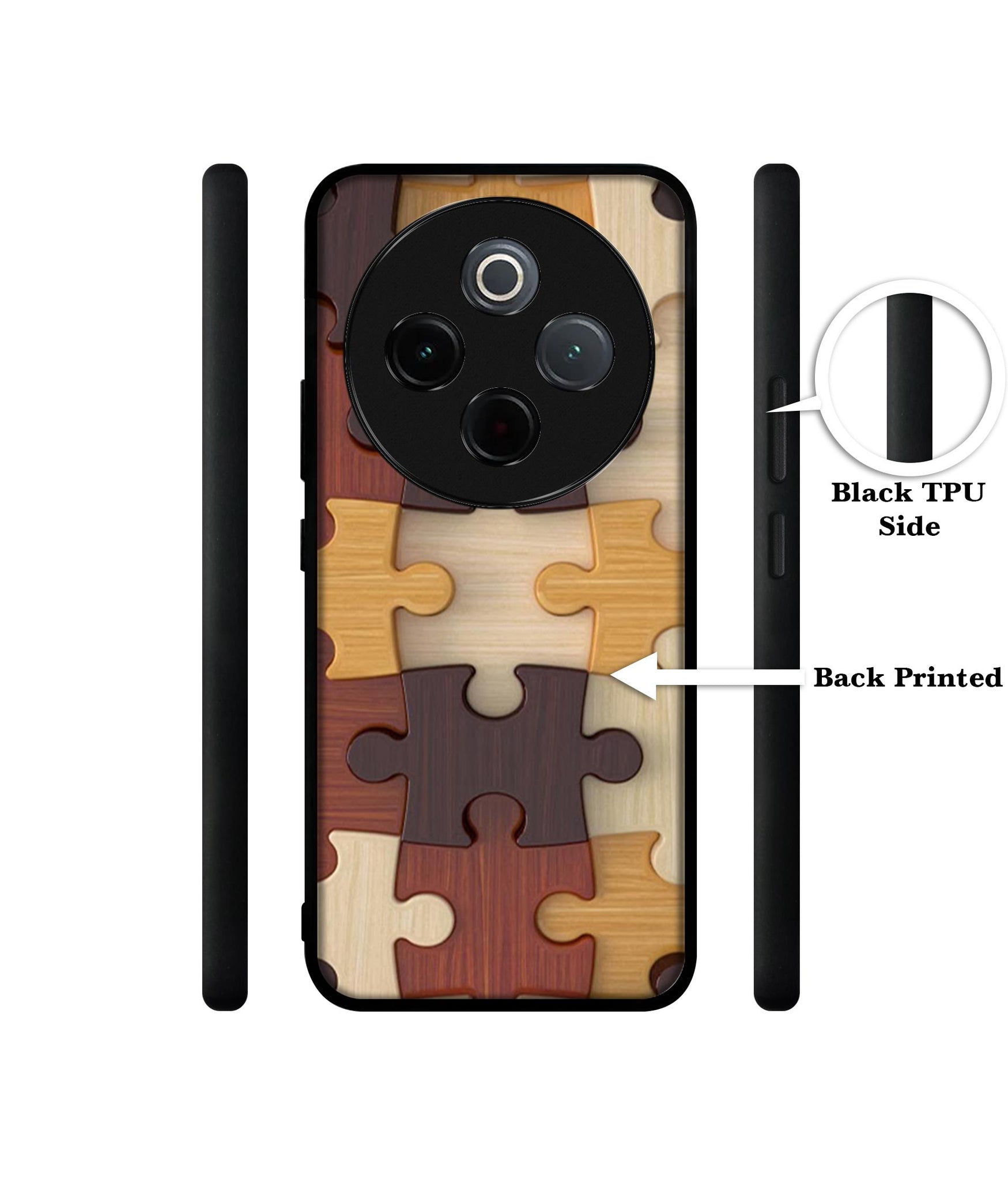 Puzzle Pattern Designer 2D Printed Back Case Cover for Vivo T4 5G / Y300 Pro 5G / Y300 Pro Plus 5G / iQOO Z10 5G
