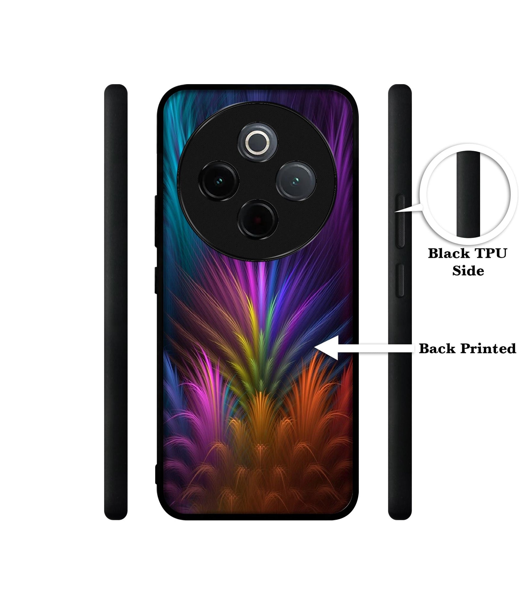 Multicoloured Designer 2D Printed Back Case Cover for Vivo T4 5G / Y300 Pro 5G / Y300 Pro Plus 5G / iQOO Z10 5G