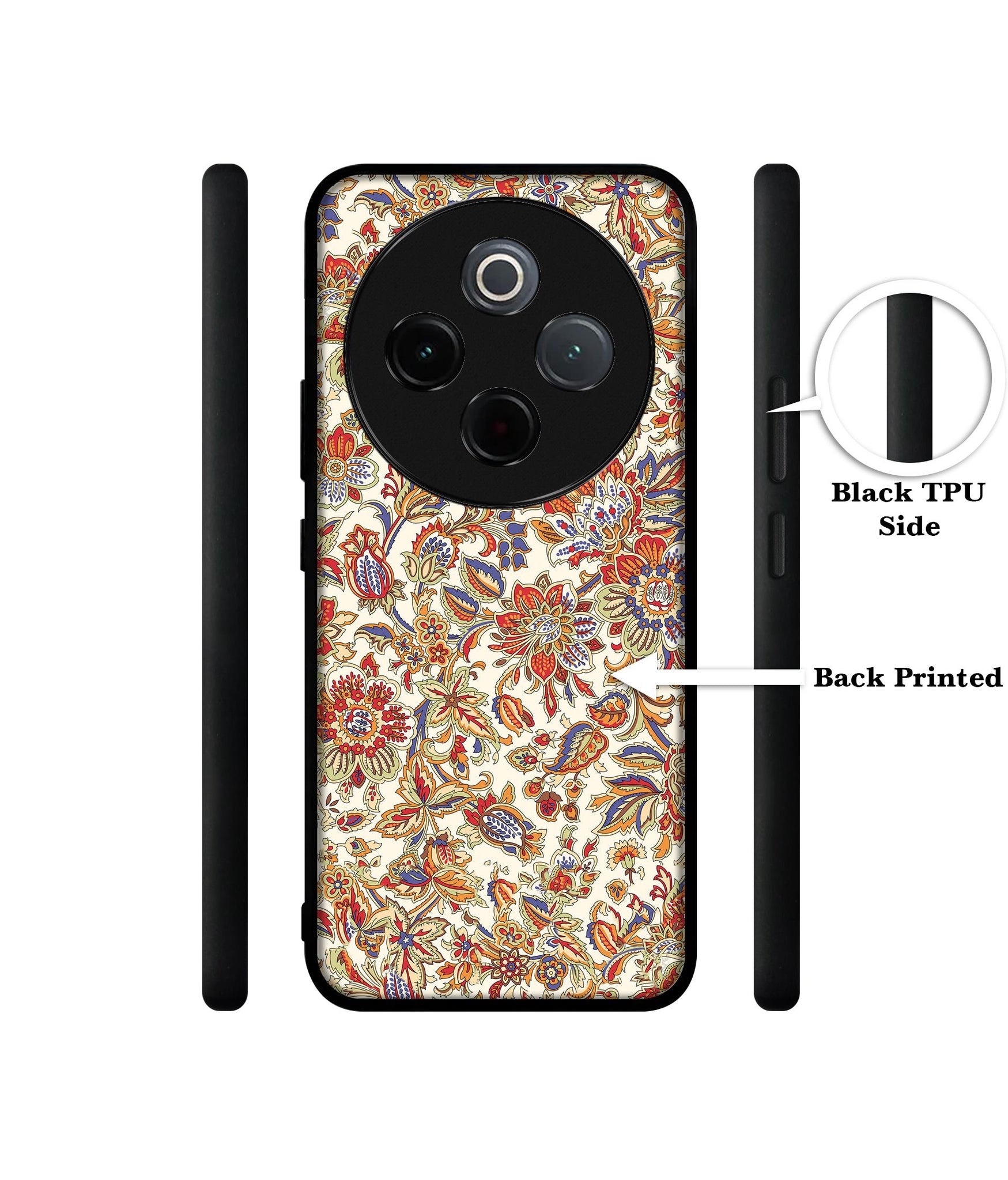 Floral Designer 2D Printed Back Case Cover for Vivo T4 5G / Y300 Pro 5G / Y300 Pro Plus 5G / iQOO Z10 5G