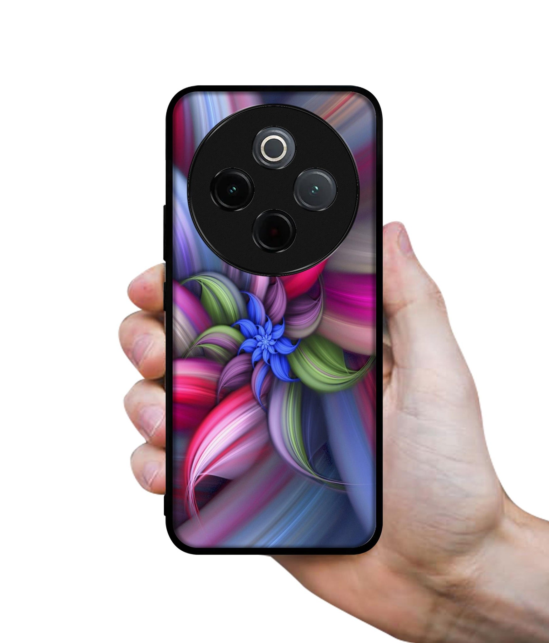 Colorful Flower Designer 2D Printed Back Case Cover for Vivo T4 5G / Y300 Pro 5G / Y300 Pro Plus 5G / iQOO Z10 5G